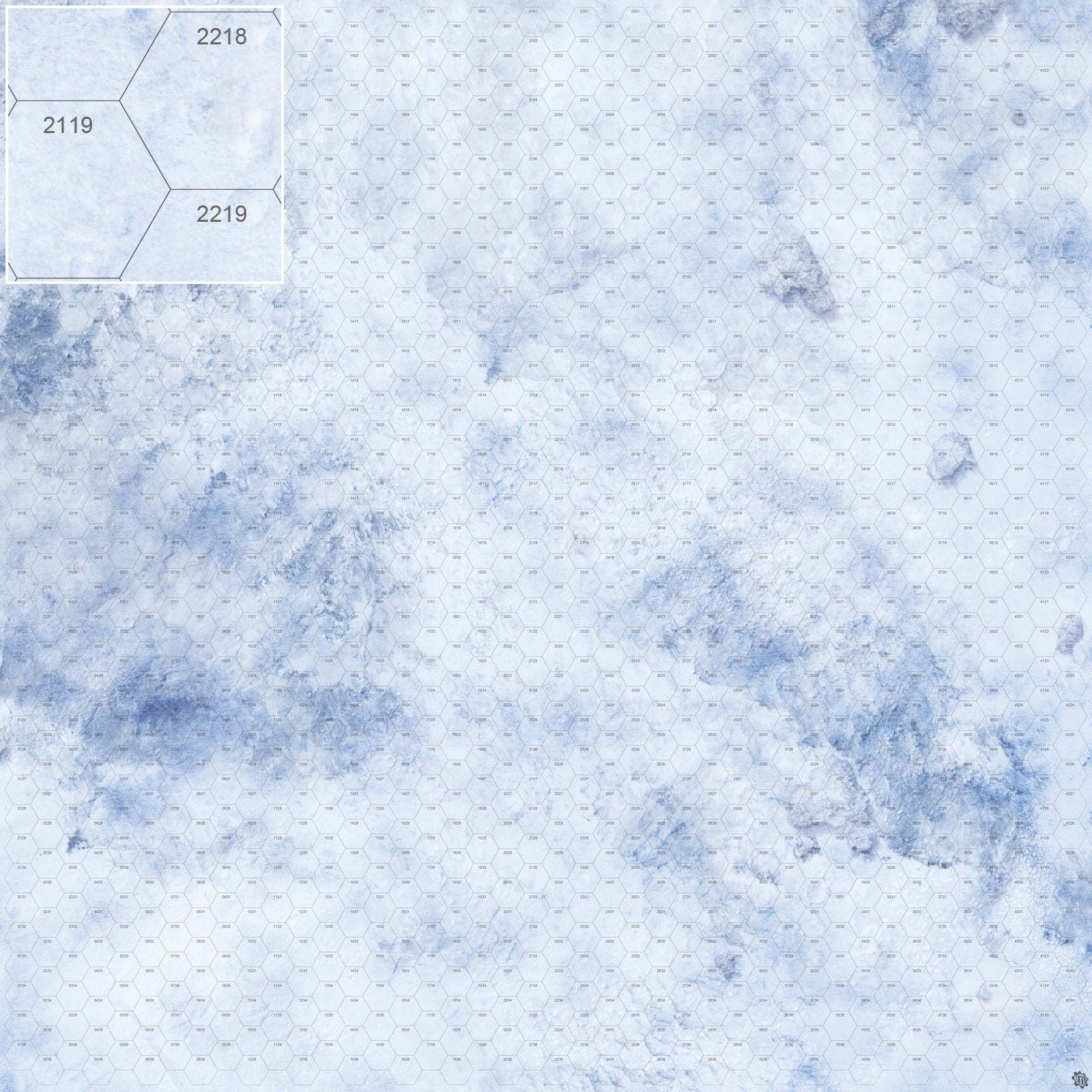 Mats by Mars: Glacial Pass Tabletop Wargaming Play Mat