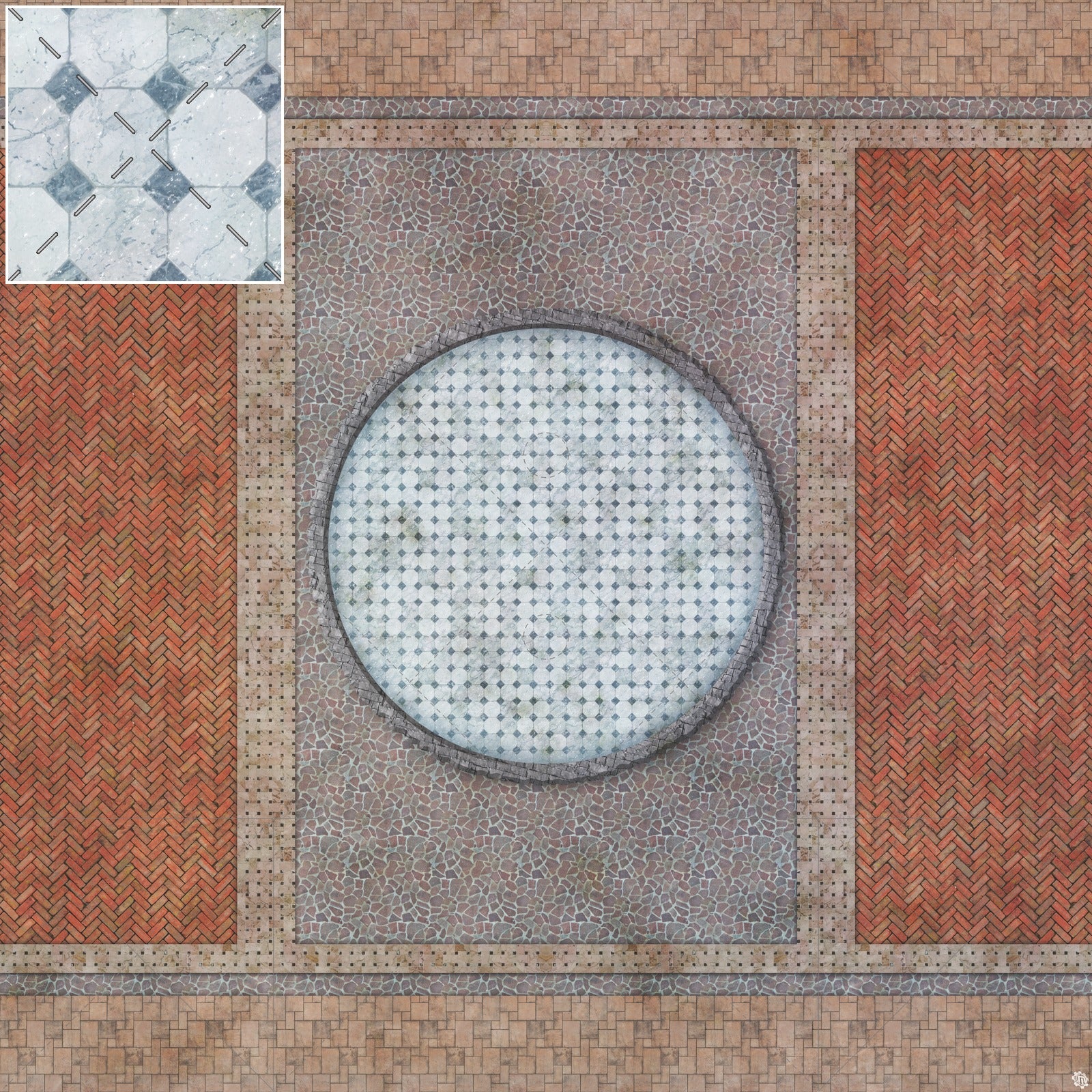 Mats by Mars: Piazza Tabletop Wargaming Play Mat