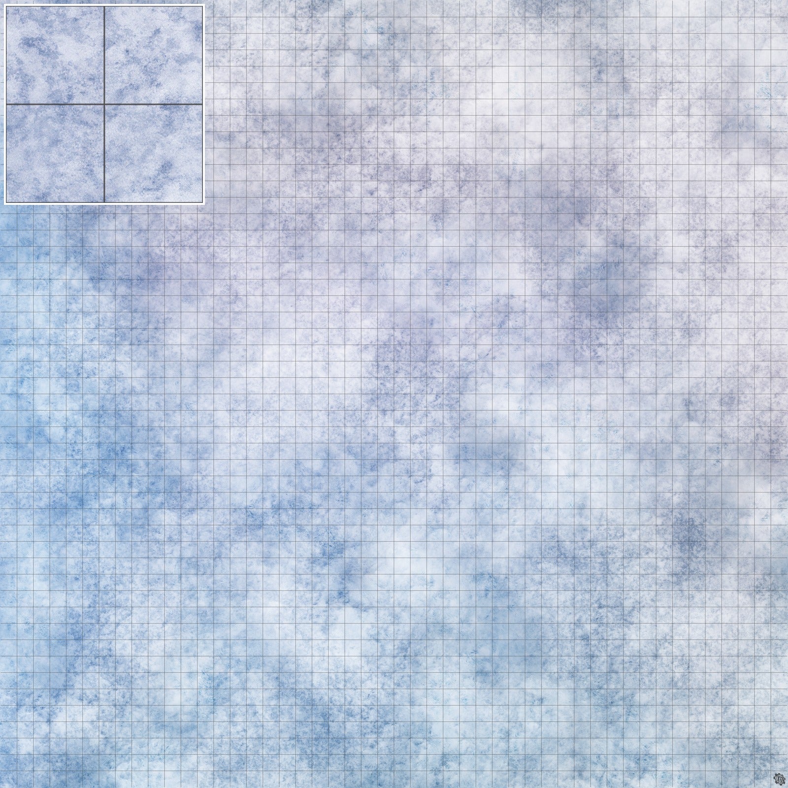 Mats by Mars: Glacial Plain Tabletop Wargaming Play Mat