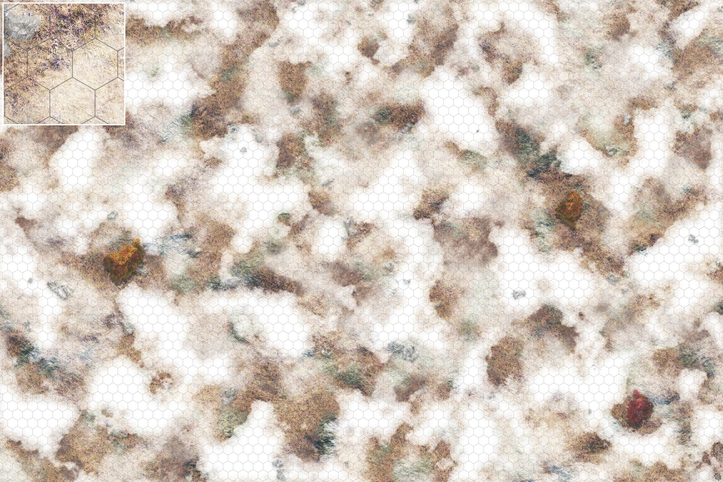 Mats by Mars: Snowy Tundra Tabletop Wargaming Play Mat