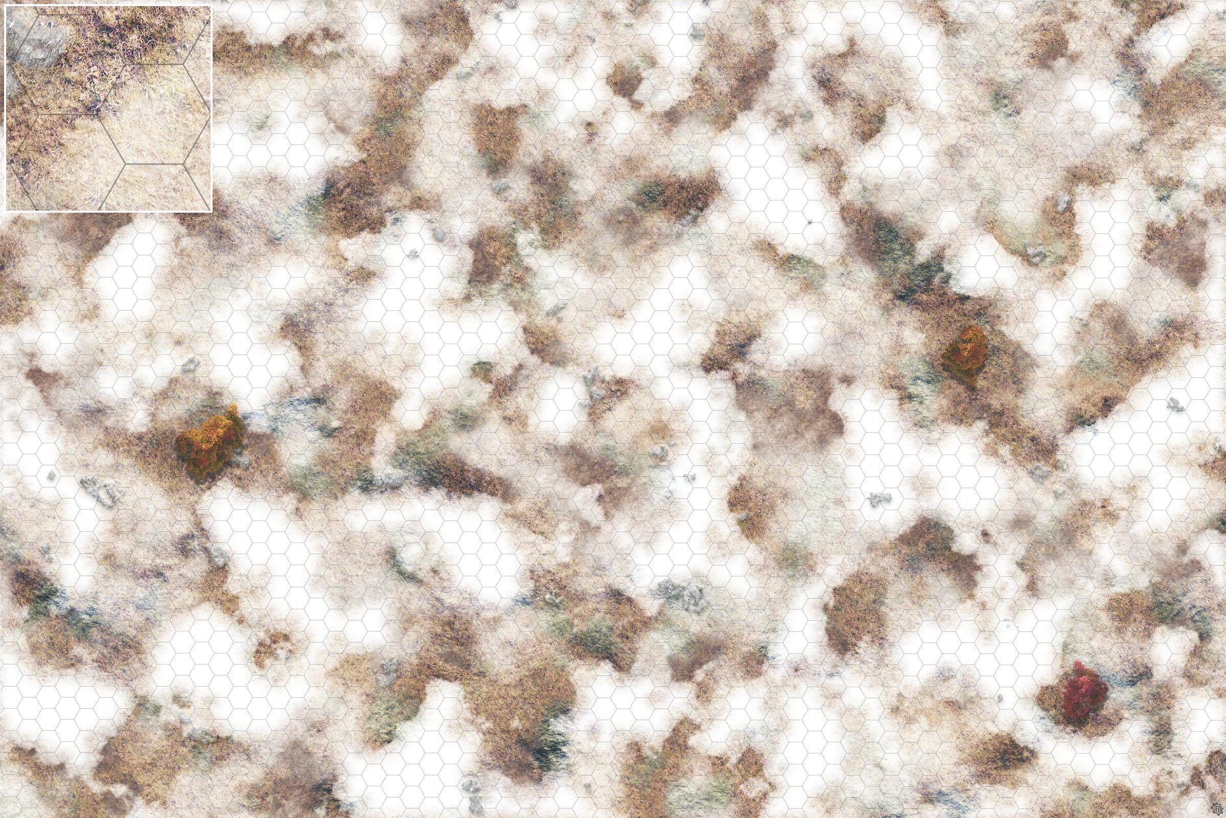 Mats by Mars: Snowy Tundra Tabletop Wargaming Play Mat