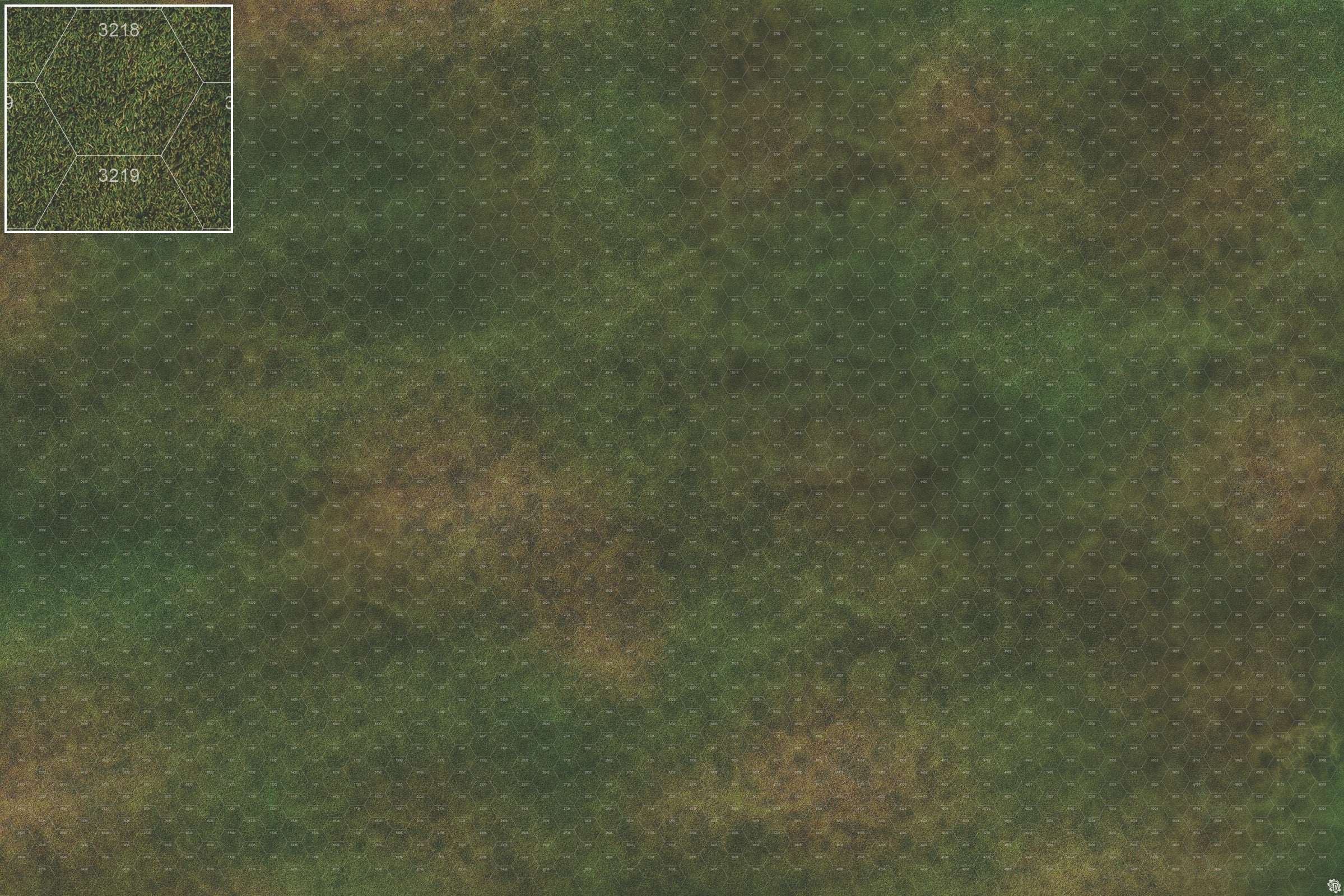 Mats by Mars: Green Meadow Tabletop Wargaming Play Mat