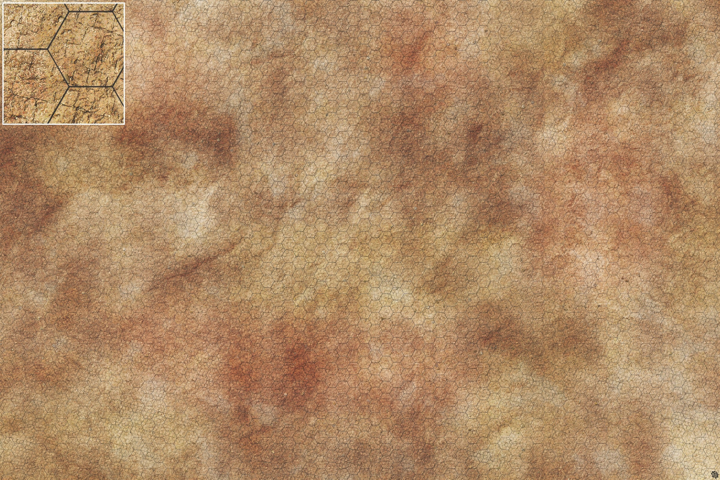 Mats by Mars: Sandy Cobbles Tabletop Wargaming Play Mat