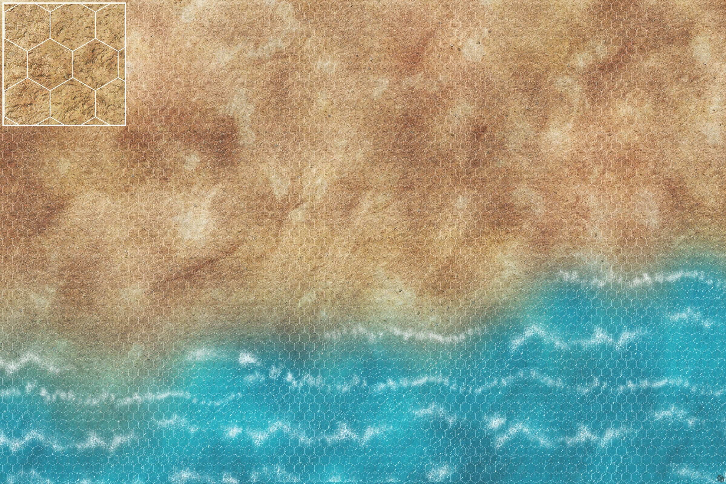 Mats by Mars: Treasure Beach Tabletop Wargaming Play Mat