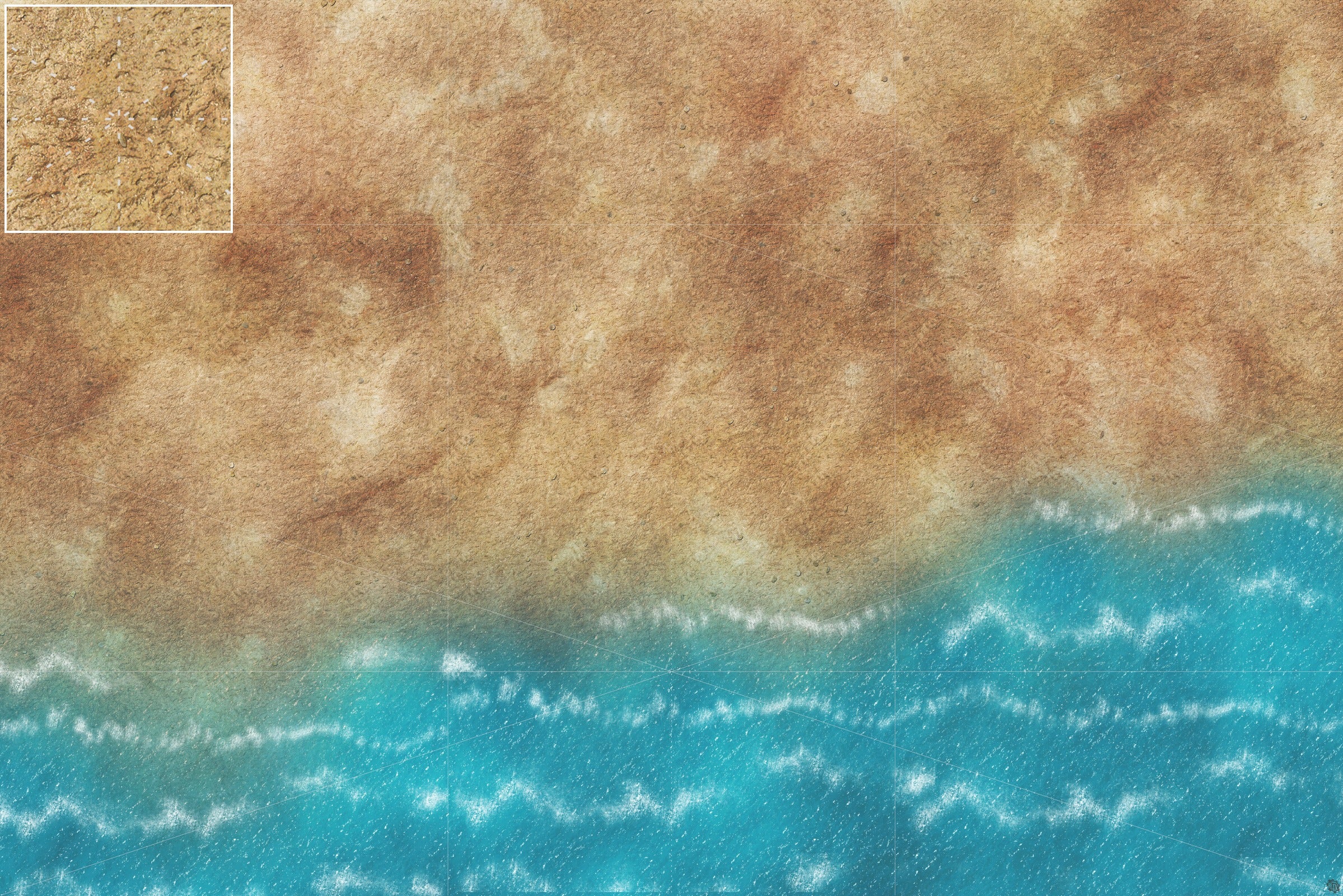 Mats by Mars: Treasure Beach Tabletop Wargaming Play Mat