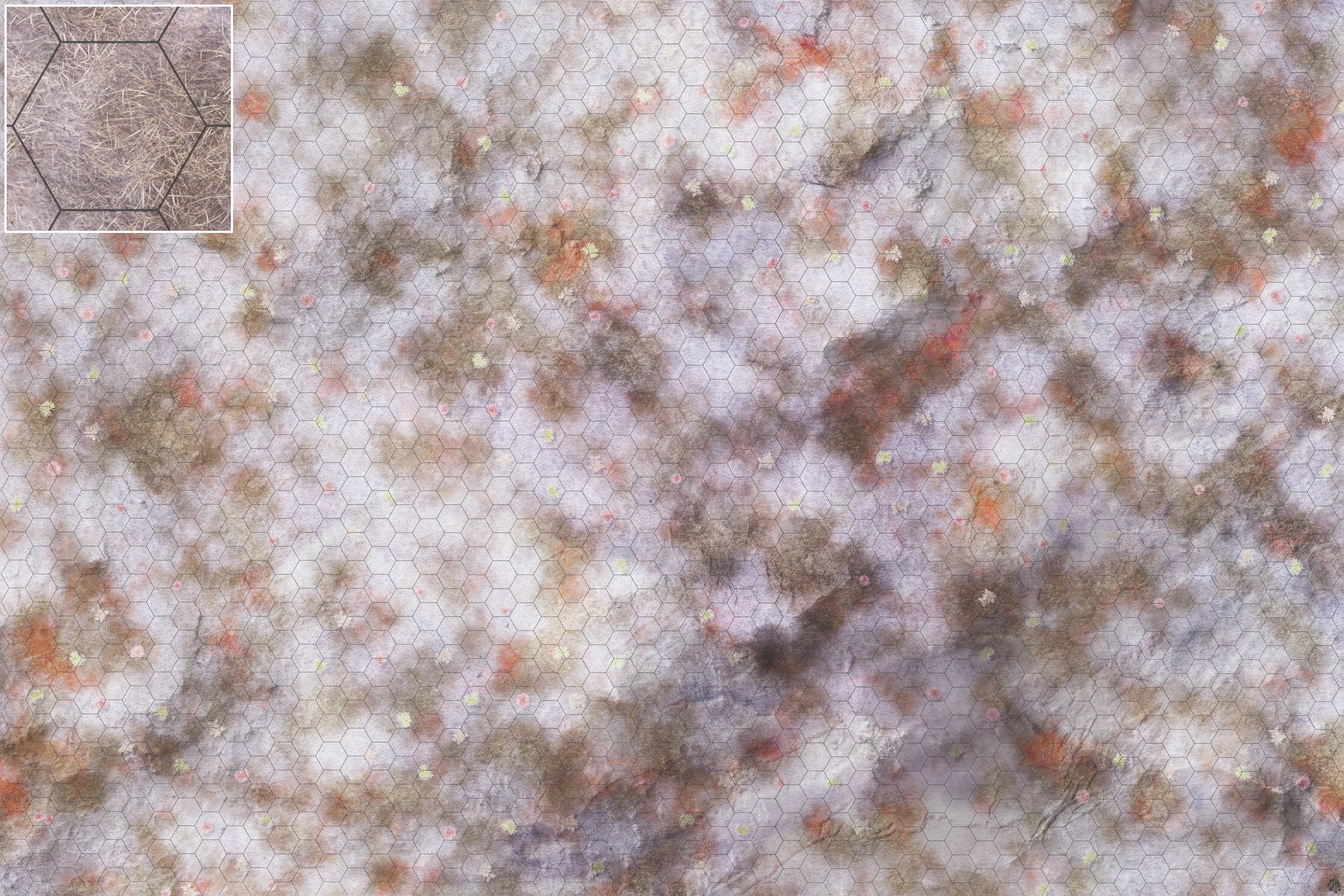Mats by Mars: Hinterland Snow Tabletop Wargaming Play Mat