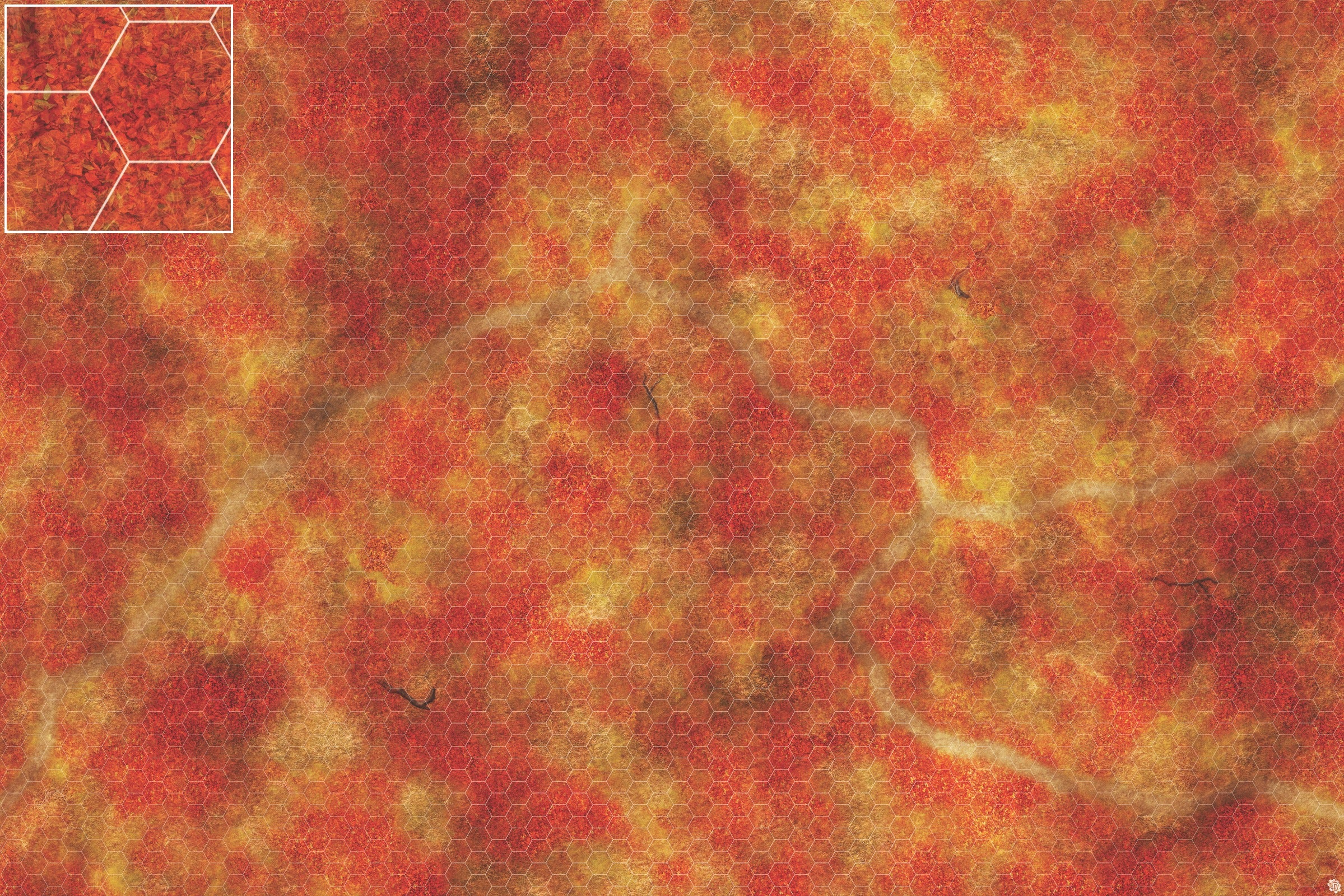 Mats by Mars: Autumn Forest Trail Tabletop Wargaming Play Mat