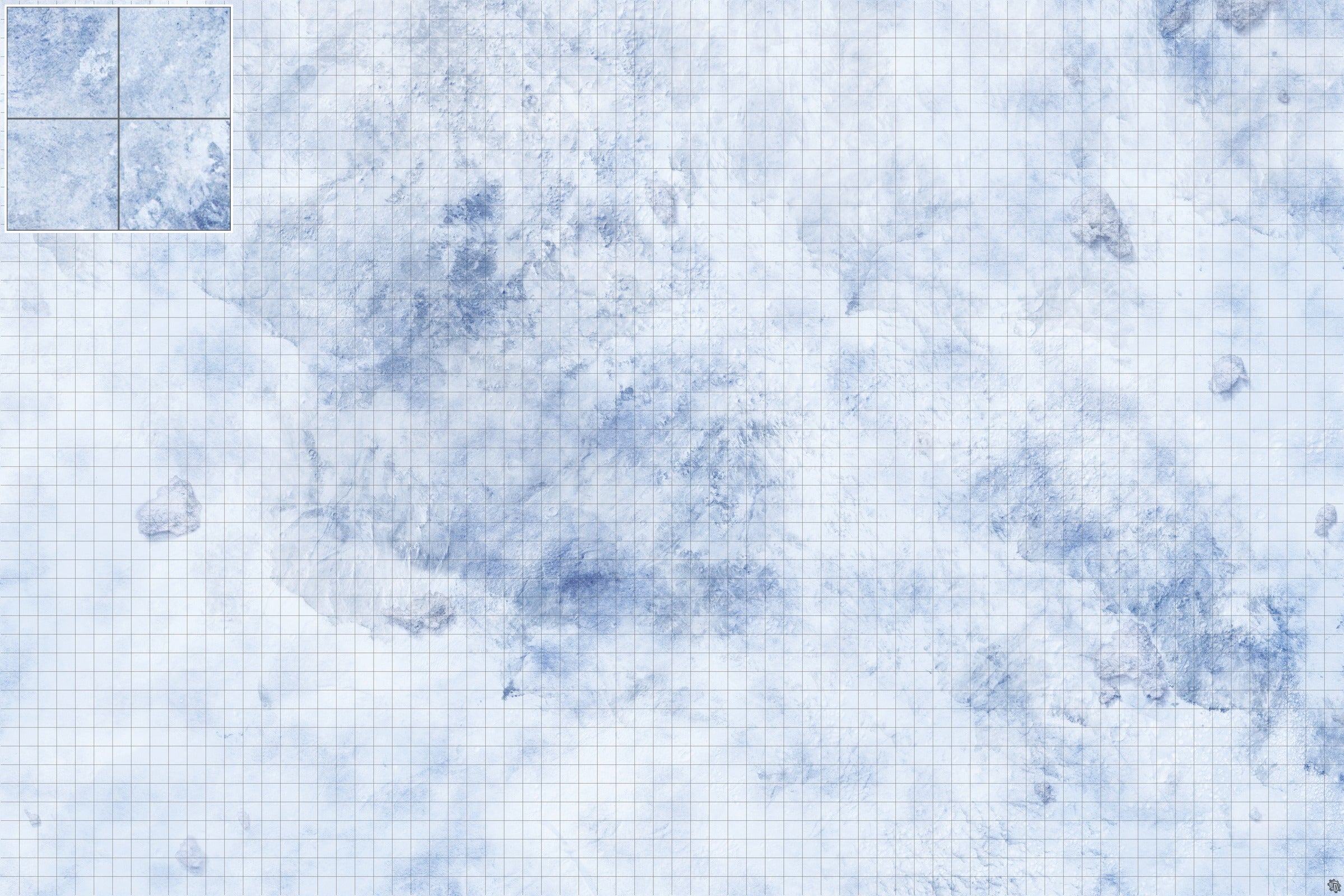 Mats by Mars: Glacial Pass Tabletop Wargaming Play Mat