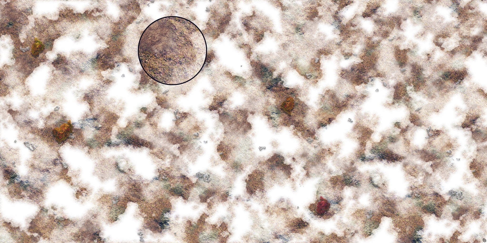 Mats by Mars: Snowy Tundra Tabletop Wargaming Play Mat