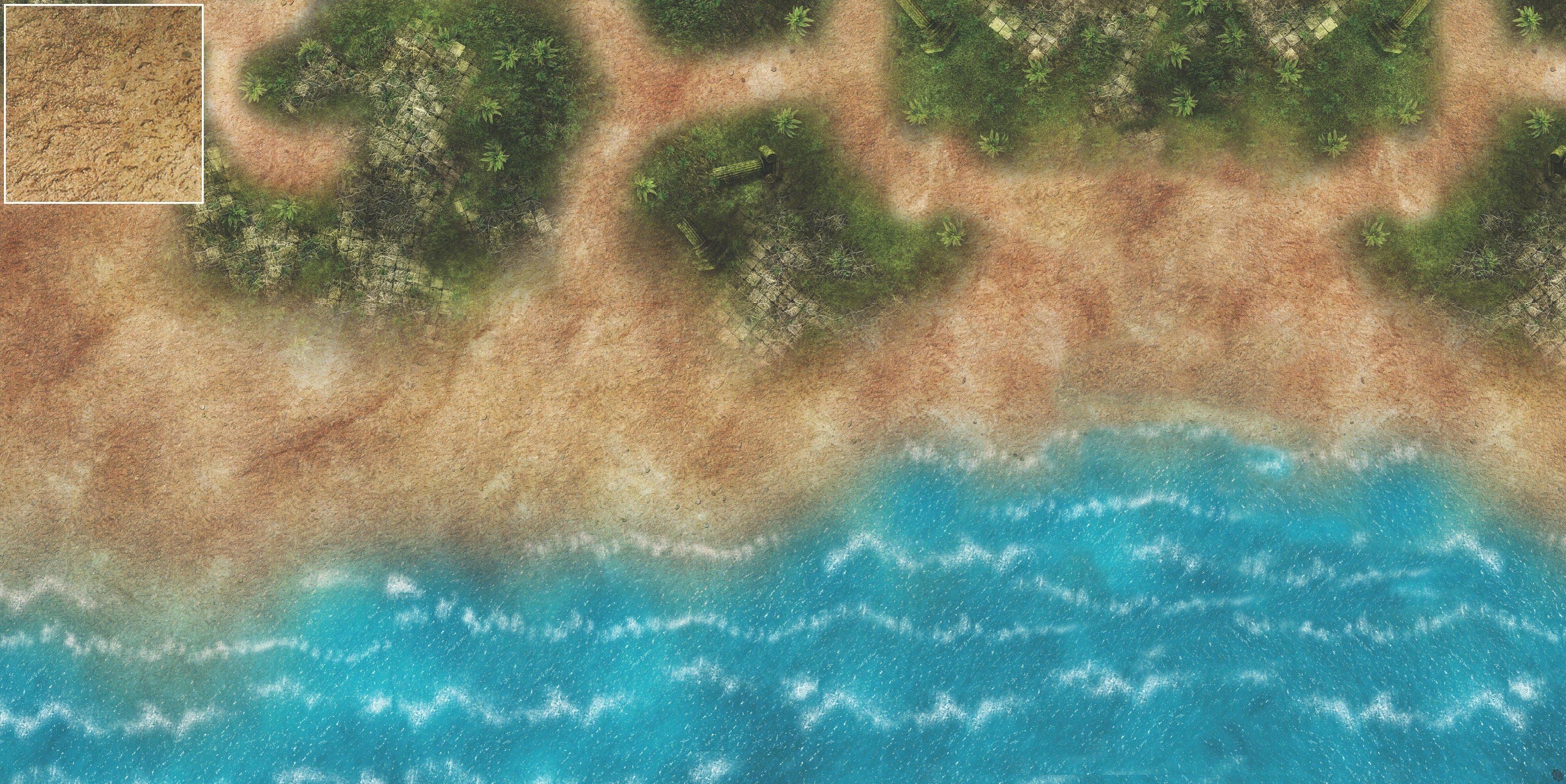 Mats by Mars: Jungle Treasure Tabletop Wargaming Play Mat