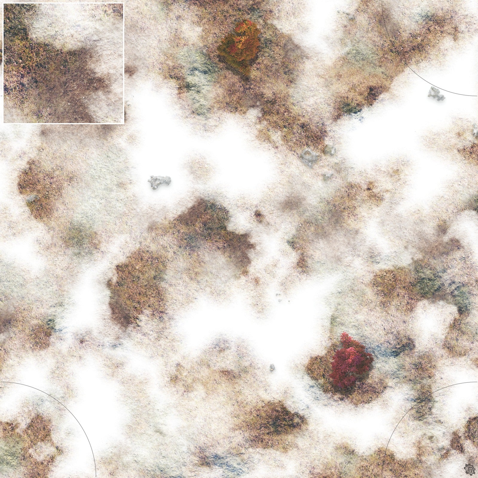 Mats by Mars: Snowy Tundra Tabletop Wargaming Play Mat