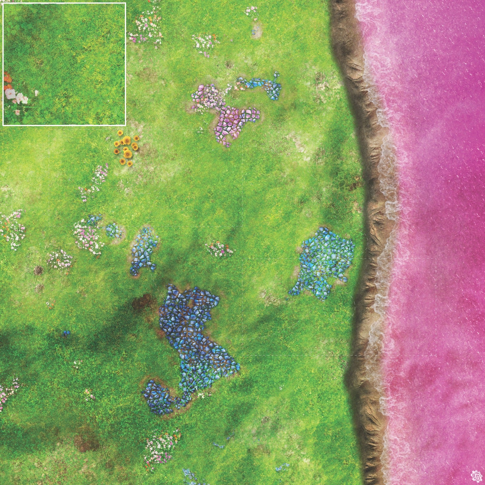 Mats by Mars: Faewild Shore Tabletop Wargaming Play Mat