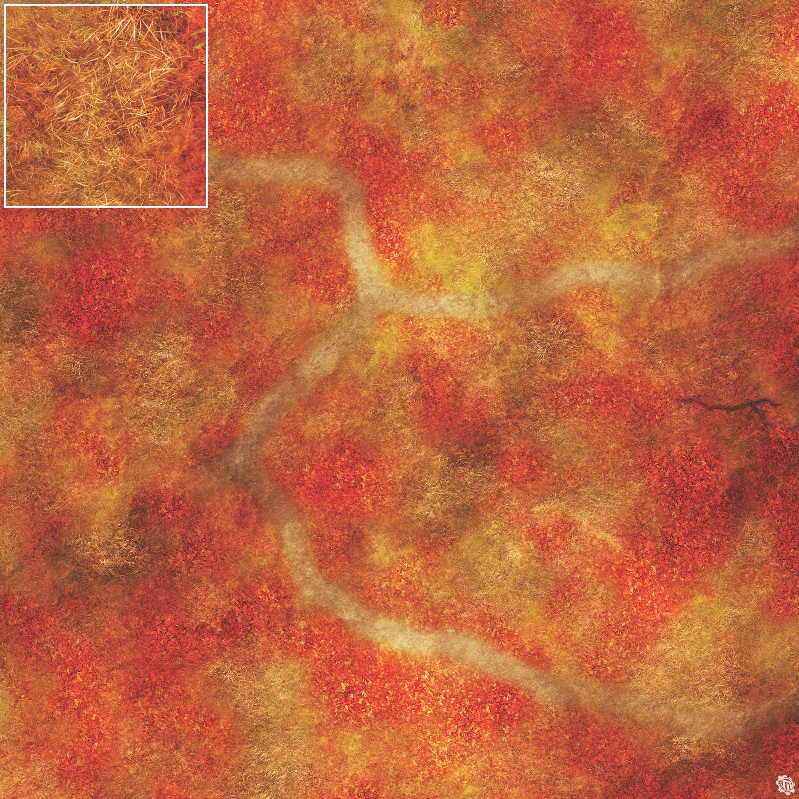 Mats by Mars: Autumn Forest Trail Tabletop Wargaming Play Mat