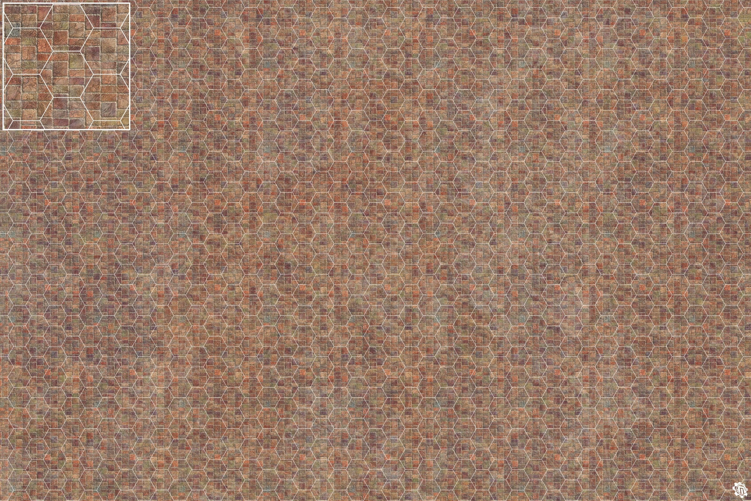 Mats by Mars: Sett in Stone (Red) Tabletop Wargaming Play Mat