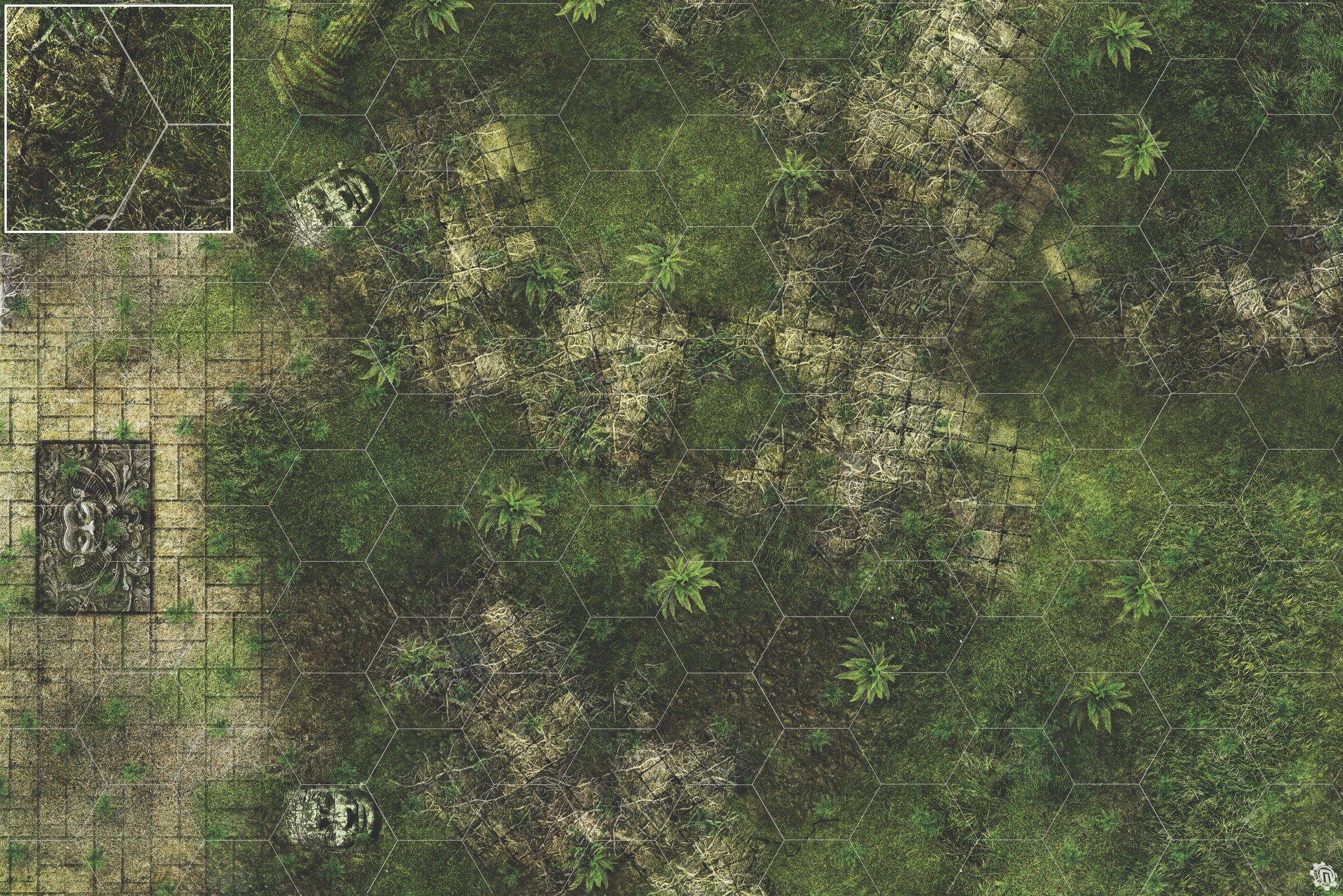 Mats by Mars: Forgotten Temple (Altar) Tabletop Wargaming Play Mat