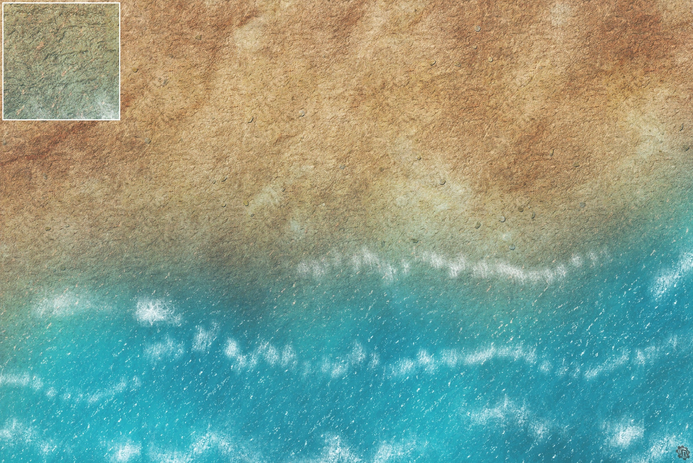 Mats by Mars: Treasure Beach Tabletop Wargaming Play Mat