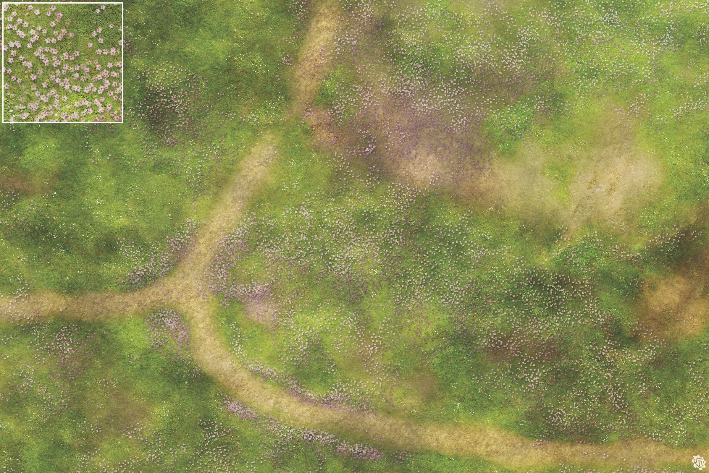 Mats by Mars: Cherry Blossom Crossroads Tabletop Wargaming Play Mat