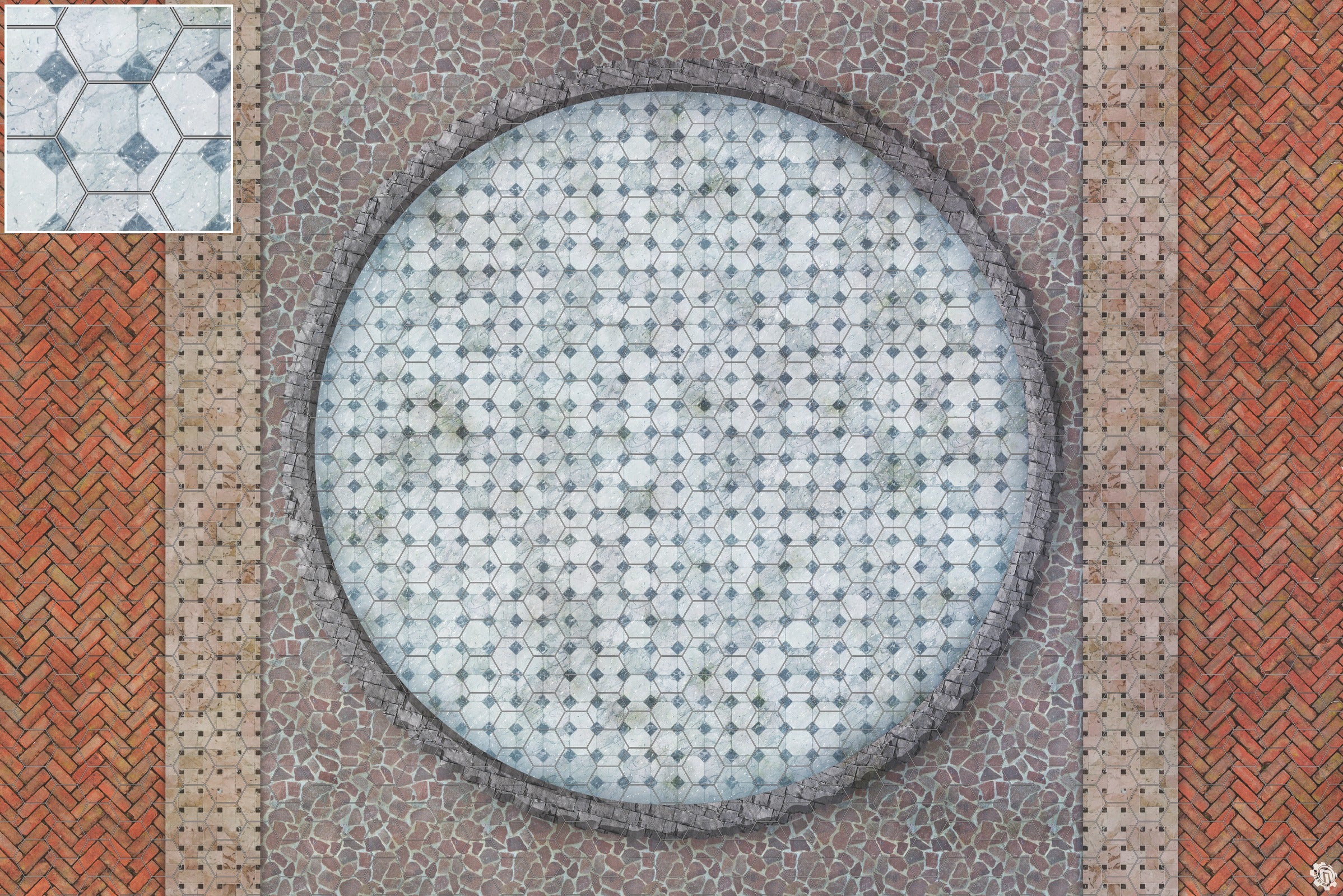 Mats by Mars: Piazza Tabletop Wargaming Play Mat