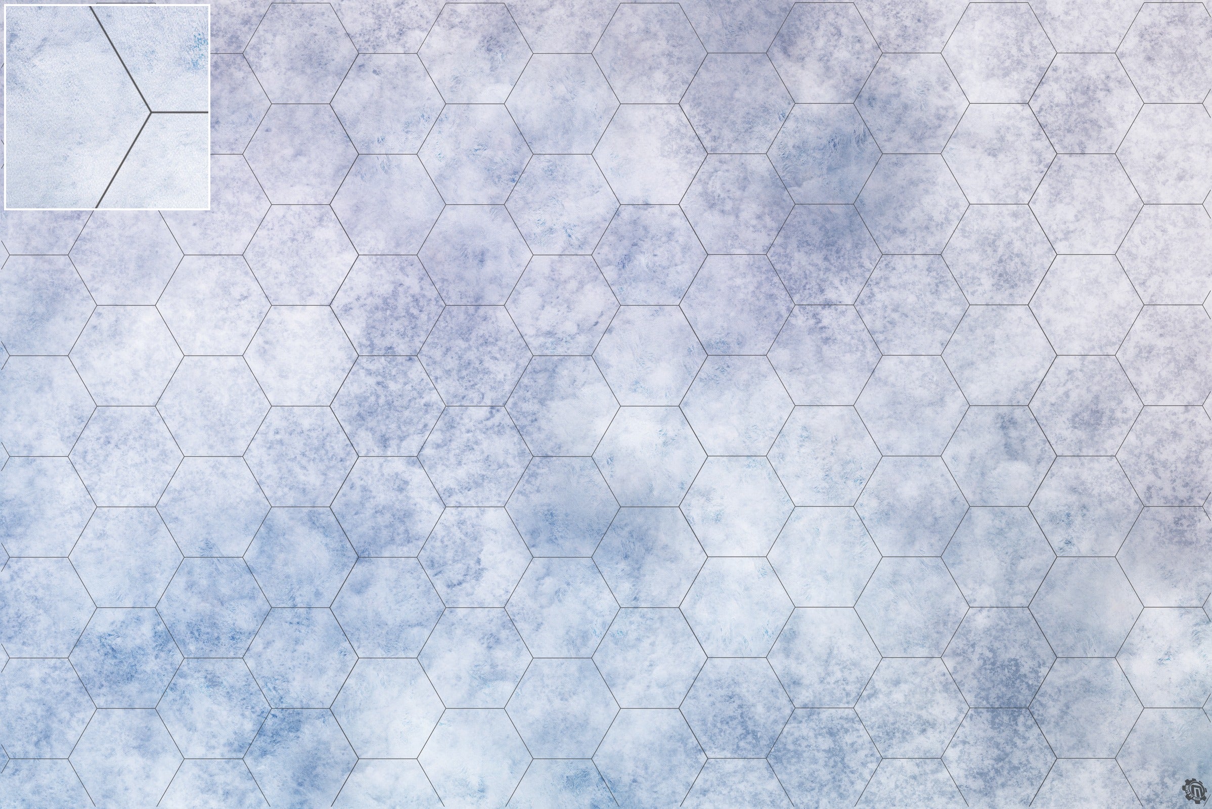 Mats by Mars: Glacial Plain Tabletop Wargaming Play Mat
