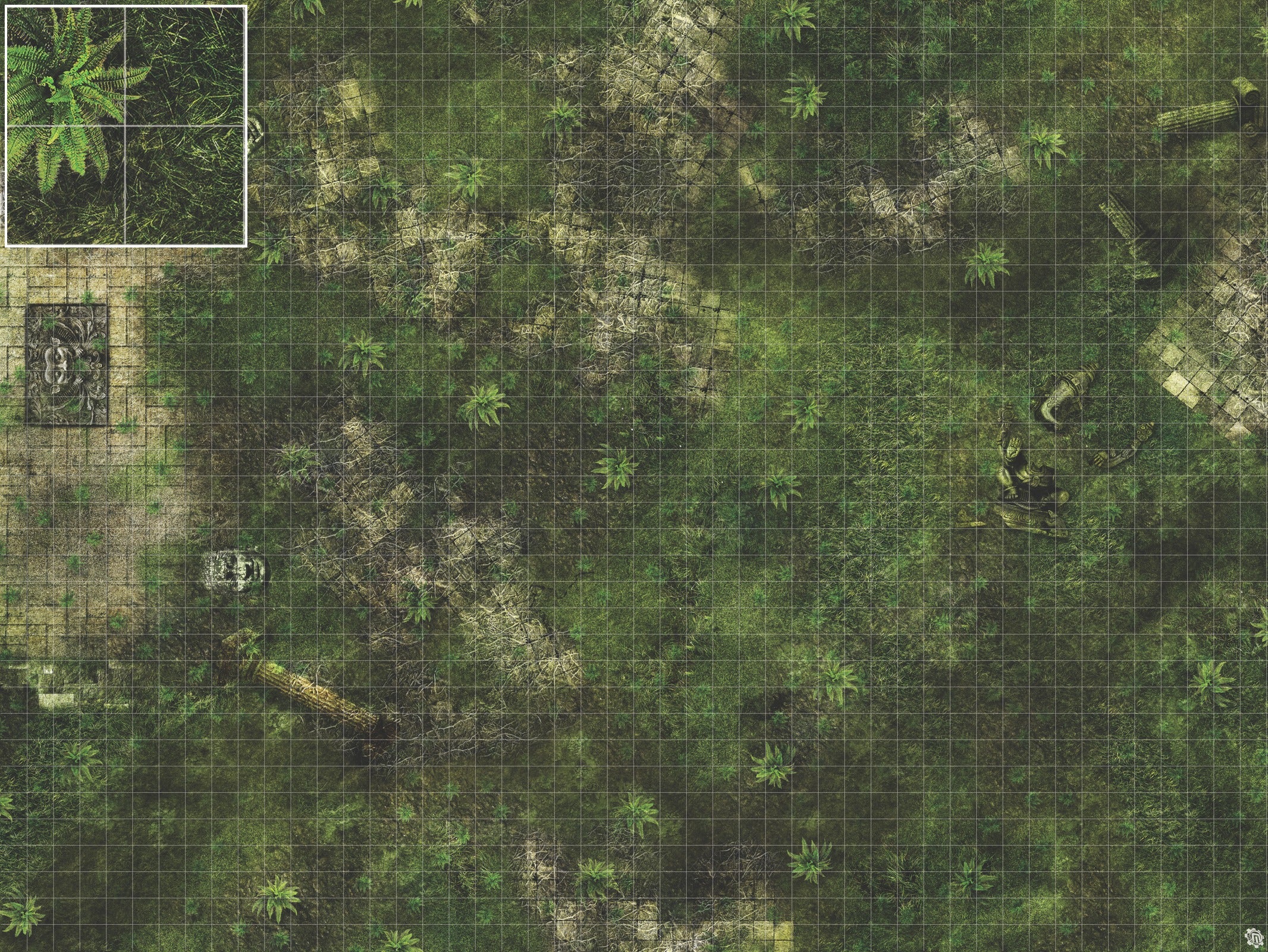 Mats by Mars: Forgotten Temple (Altar) Tabletop Wargaming Play Mat