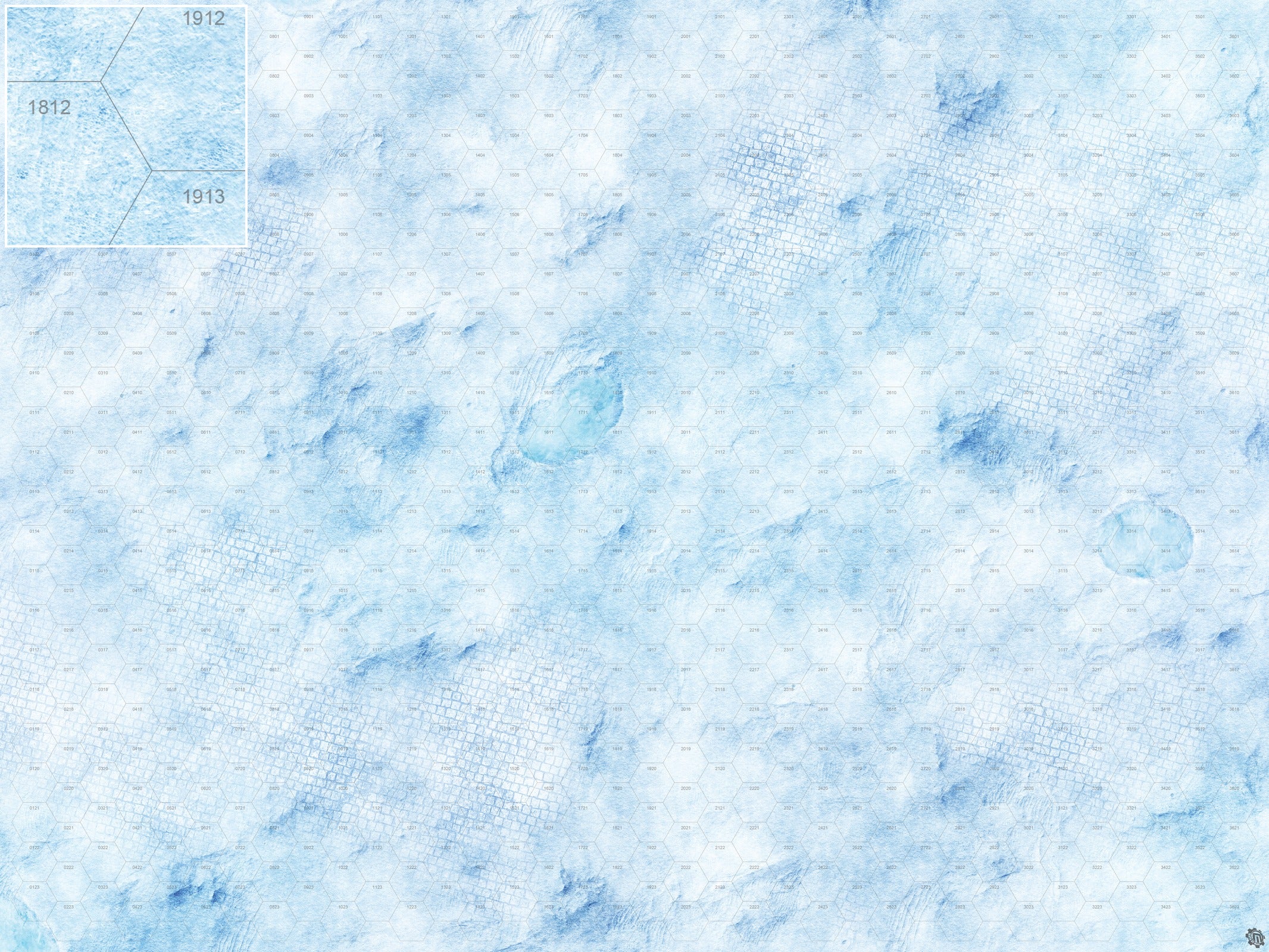 Mats by Mars: Frosty Cobbles Tabletop Wargaming Play Mat