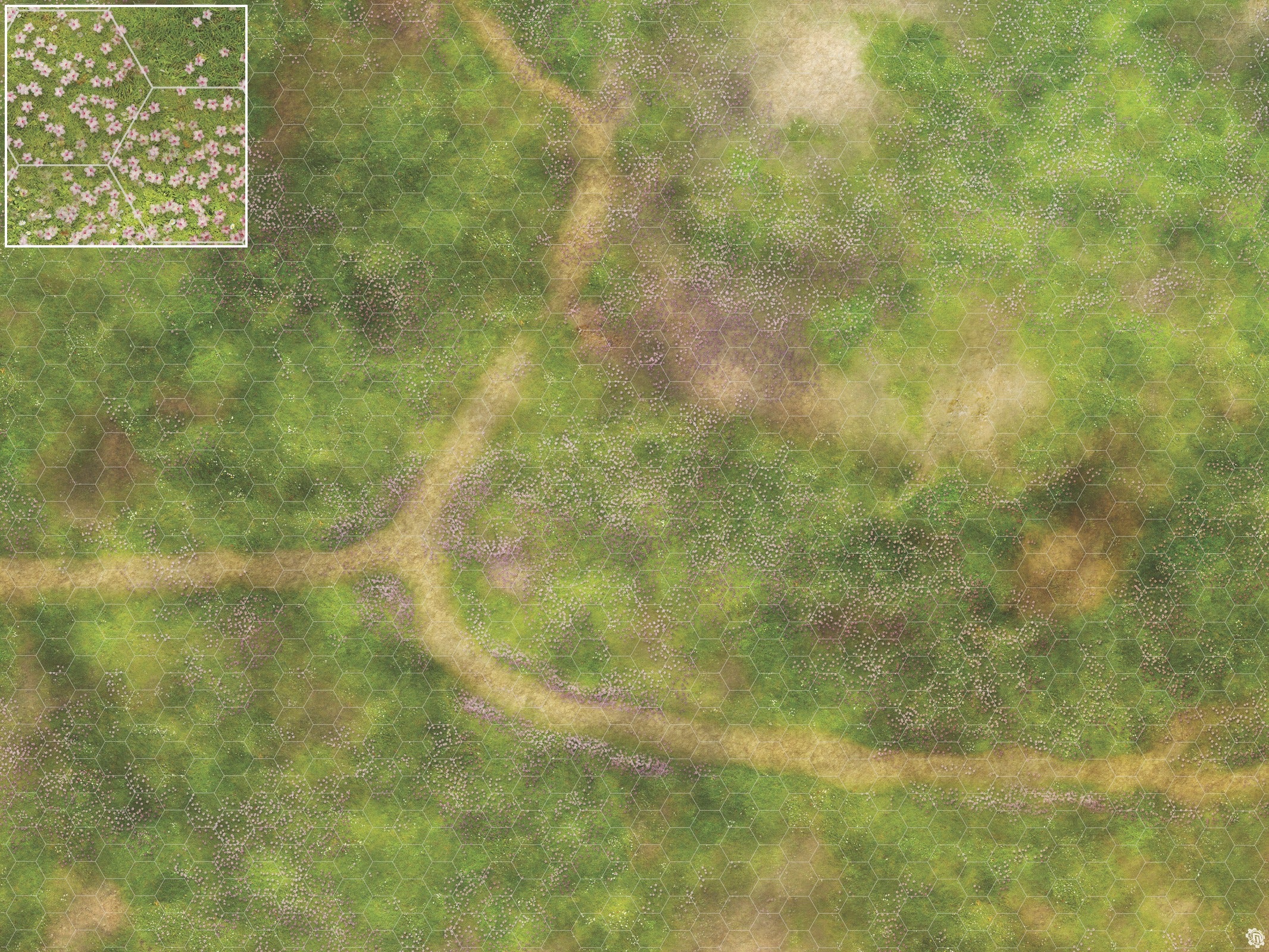 Mats by Mars: Cherry Blossom Crossroads Tabletop Wargaming Play Mat