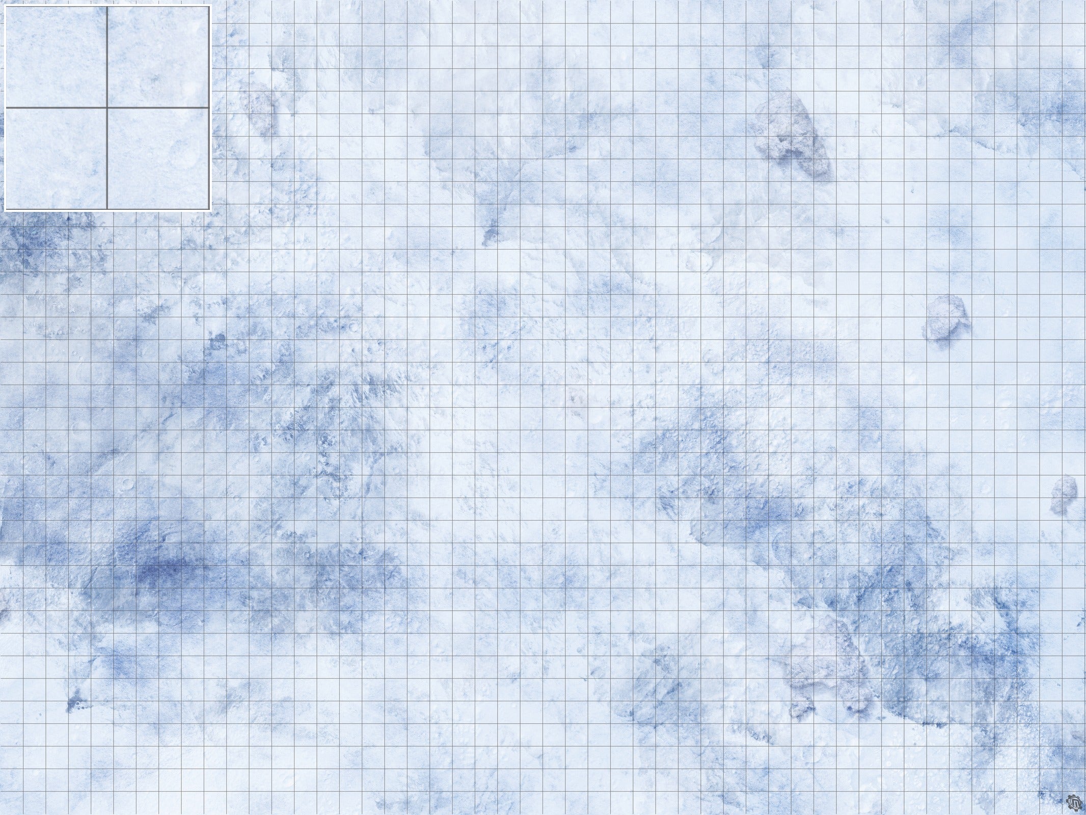 Mats by Mars: Glacial Pass Tabletop Wargaming Play Mat