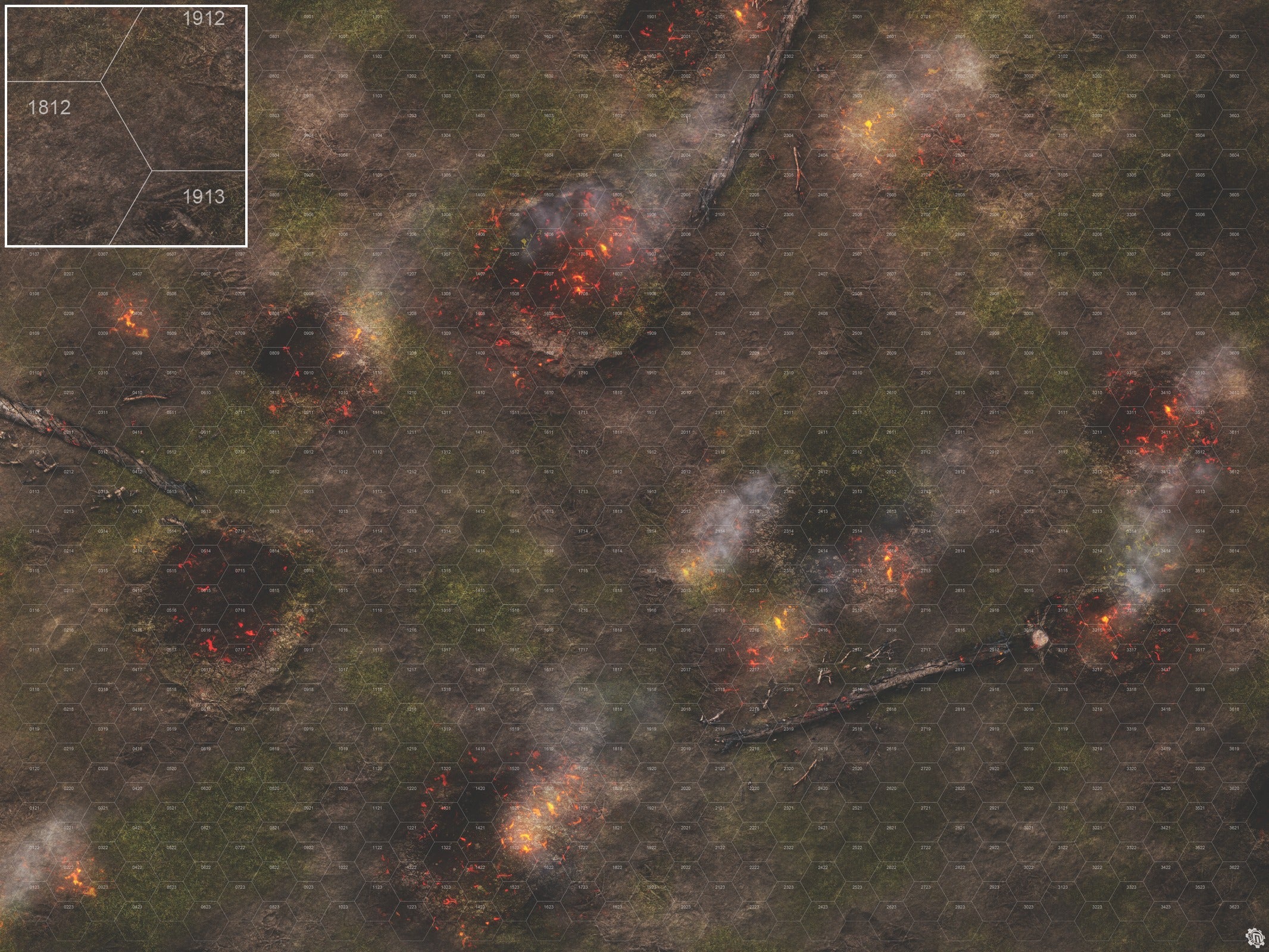 Mats by Mars: Mortar Combat Wargaming Play Mat