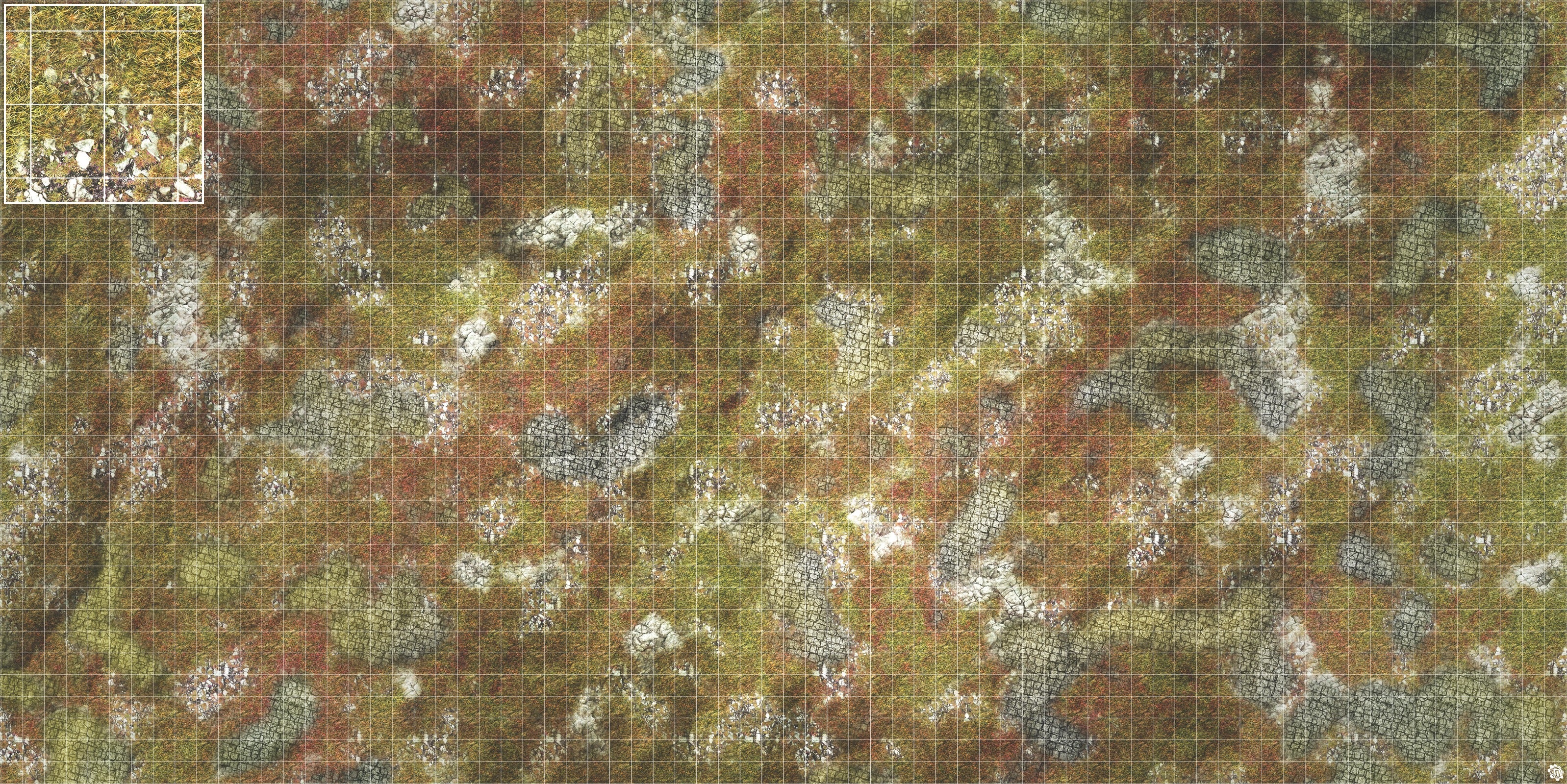Mats by Mars: Abandoned City Tabletop Wargaming Play Mat