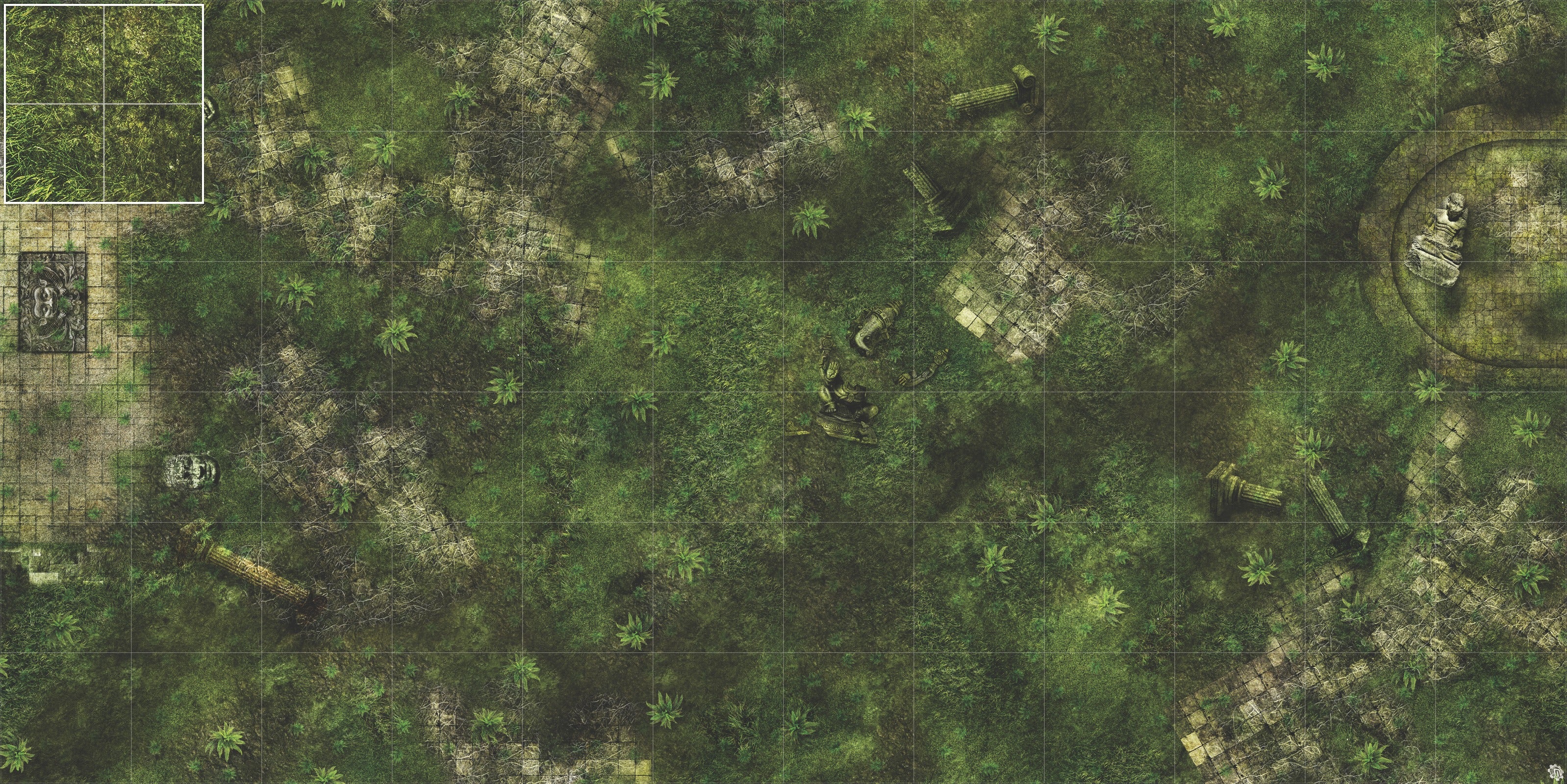Mats by Mars: Forgotten Temple (Altar) Tabletop Wargaming Play Mat