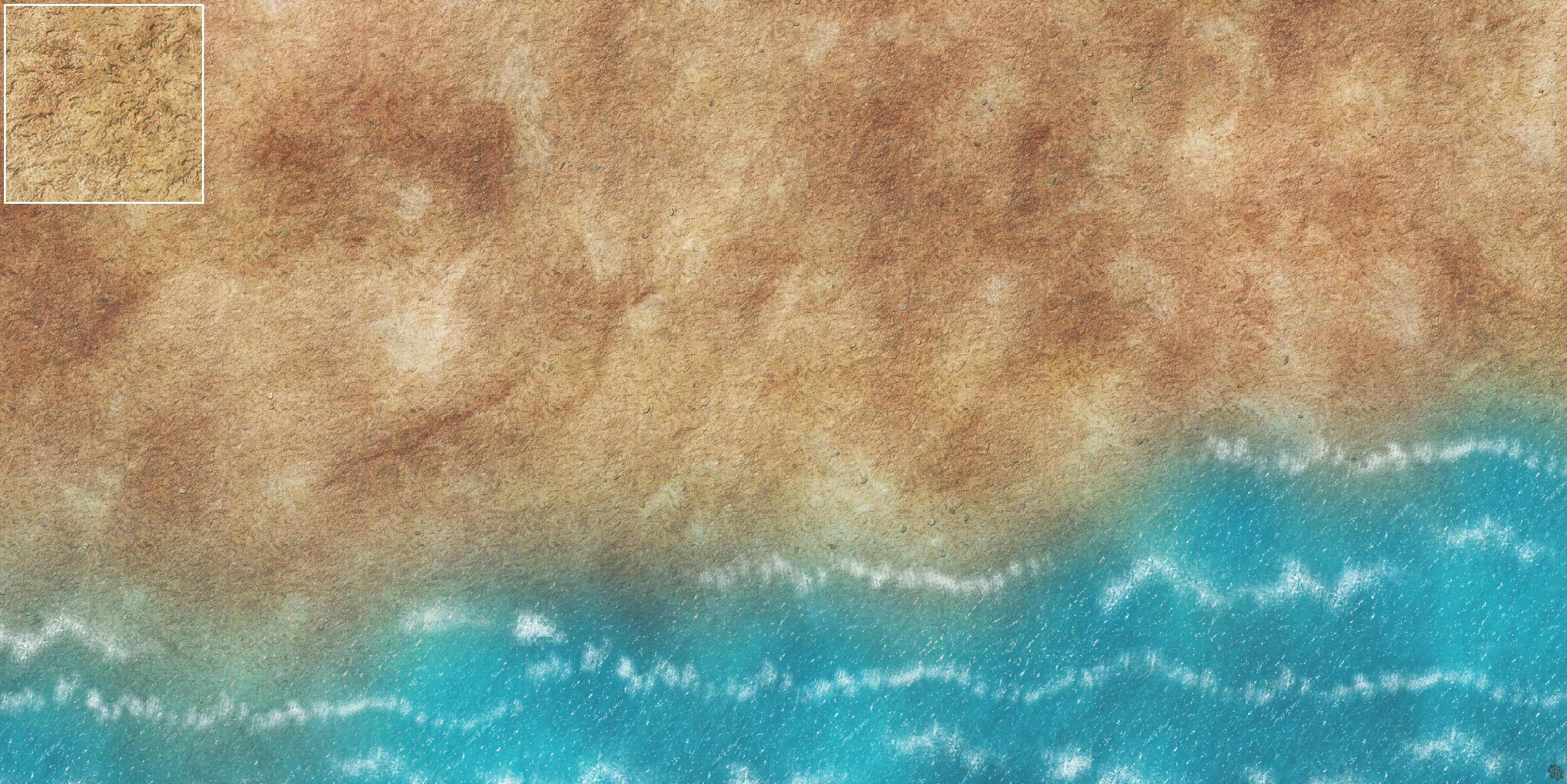 Mats by Mars: Treasure Beach Tabletop Wargaming Play Mat
