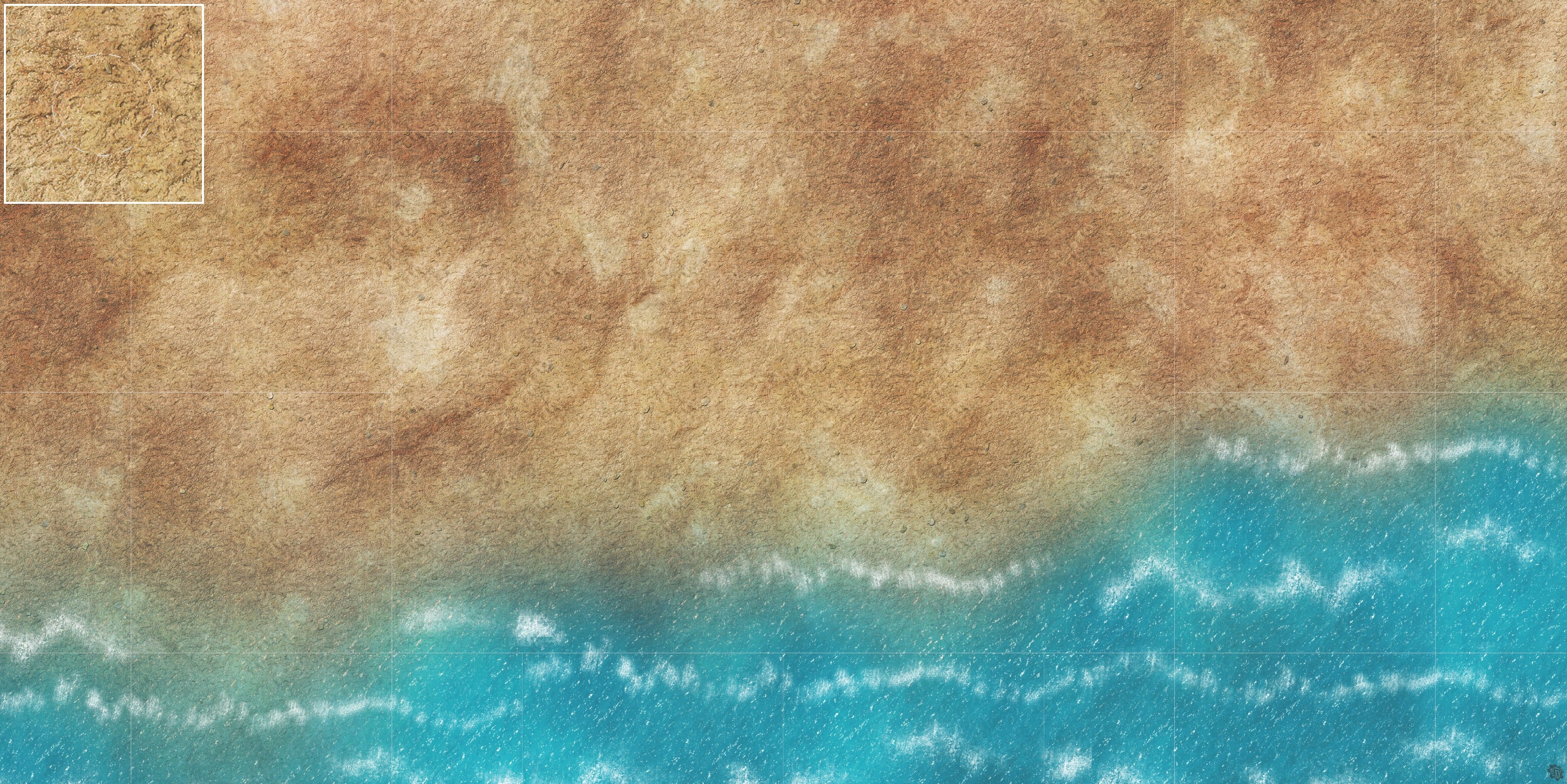 Mats by Mars: Treasure Beach Tabletop Wargaming Play Mat