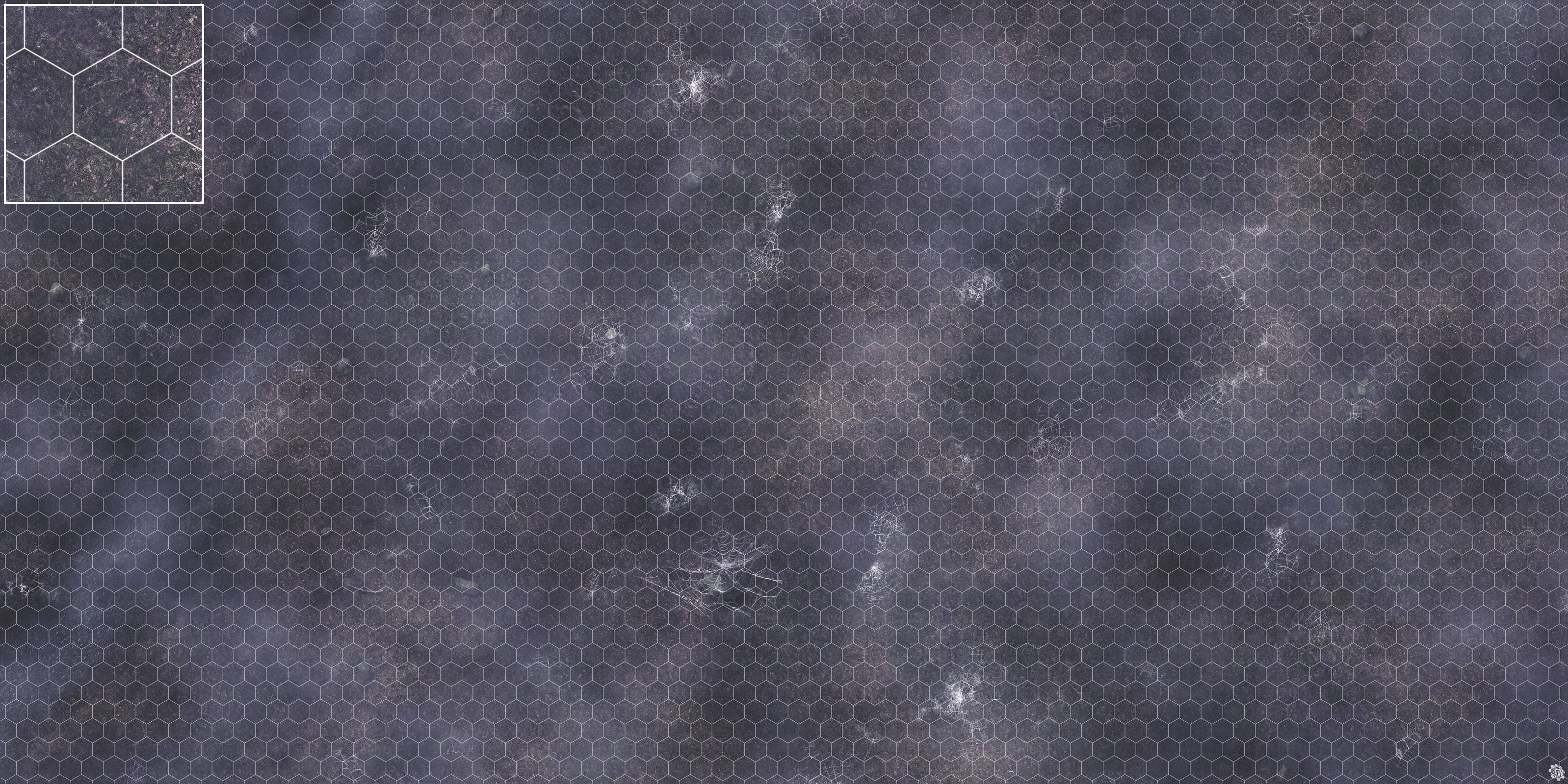 Mats by Mars: Moonlight Cobwebs Tabletop Wargaming Play Mat