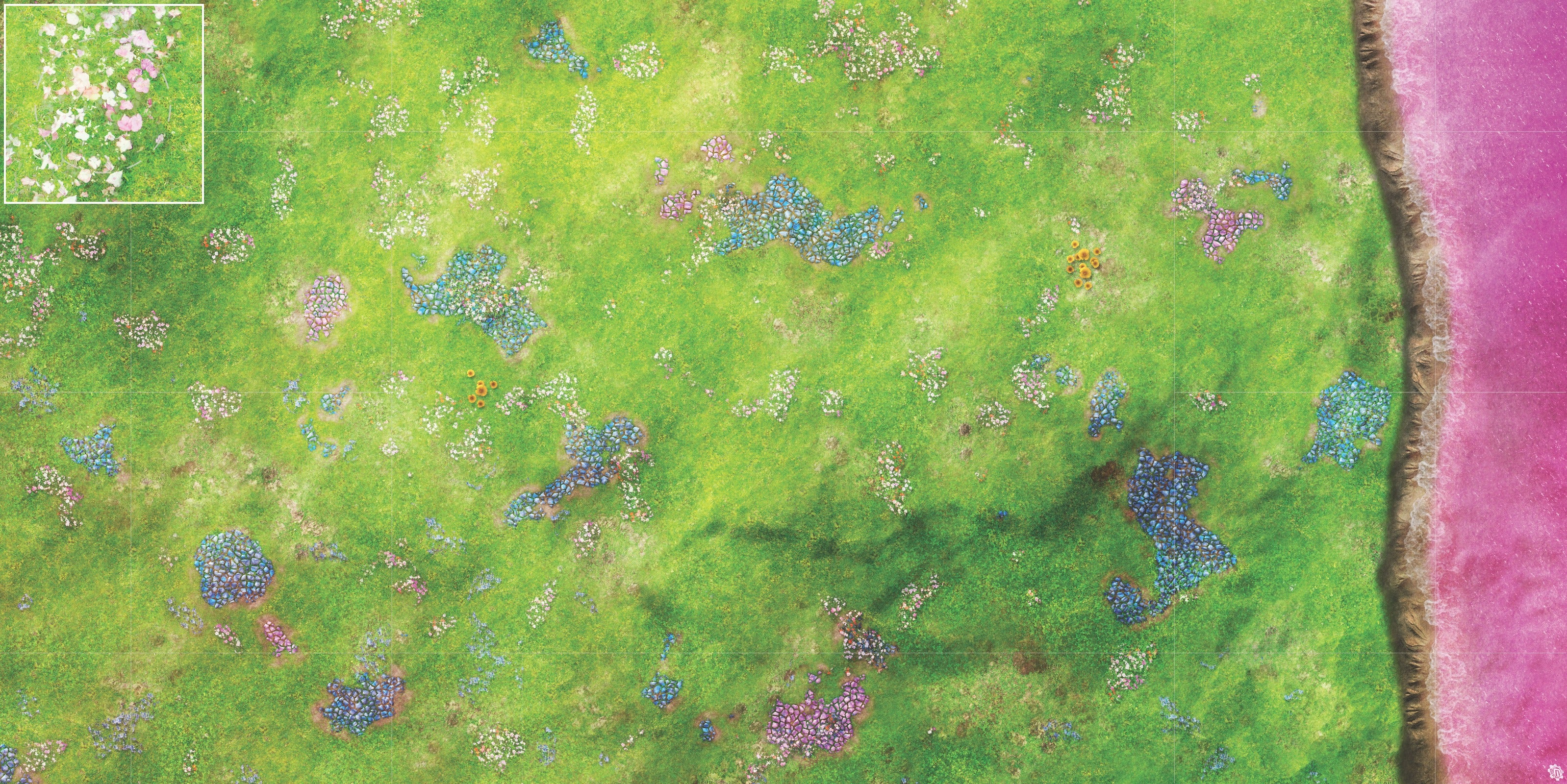 Mats by Mars: Faewild Shore Tabletop Wargaming Play Mat