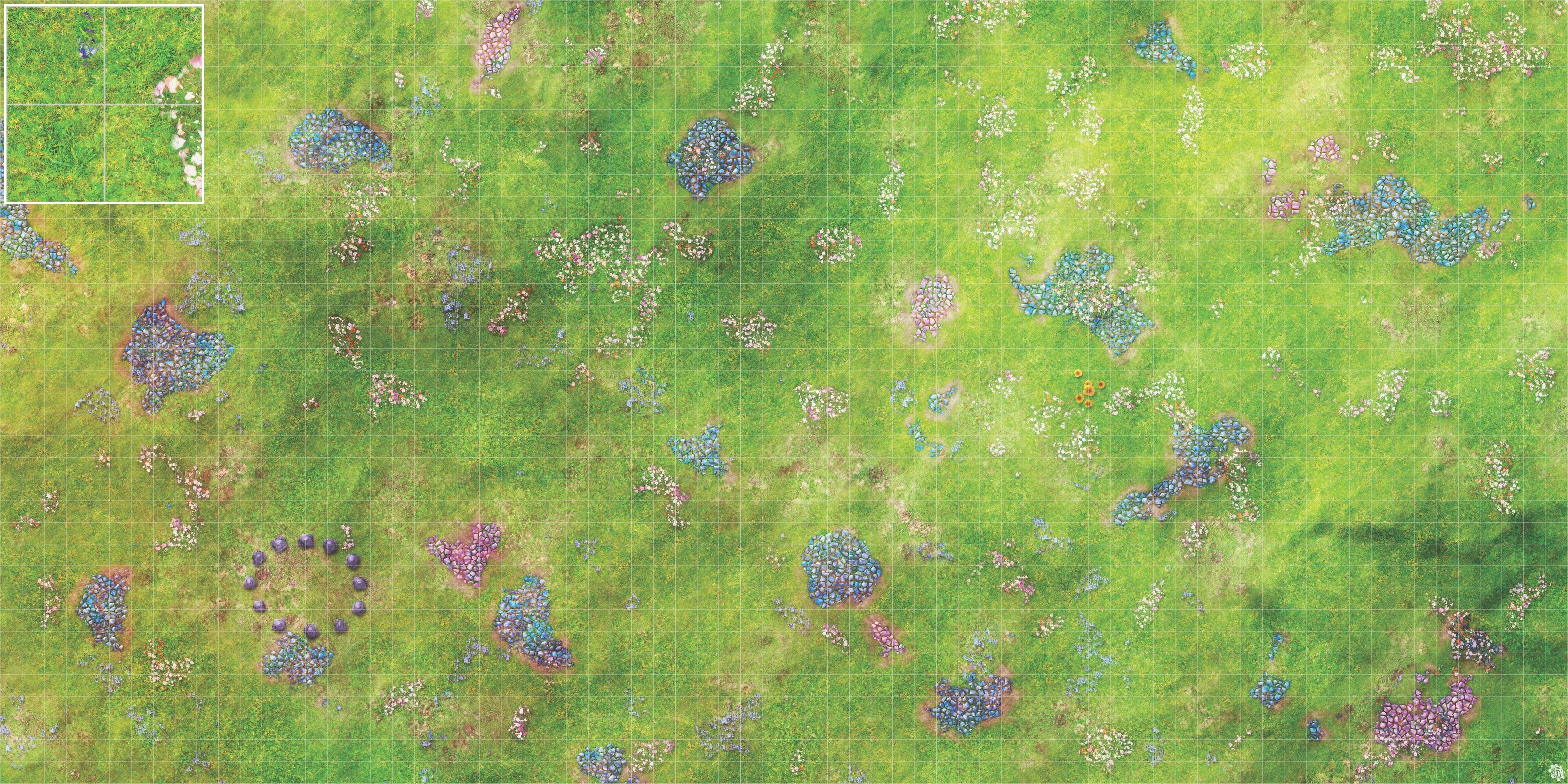 Mats by Mars: Faewild Fields Tabletop Wargaming Play Mat