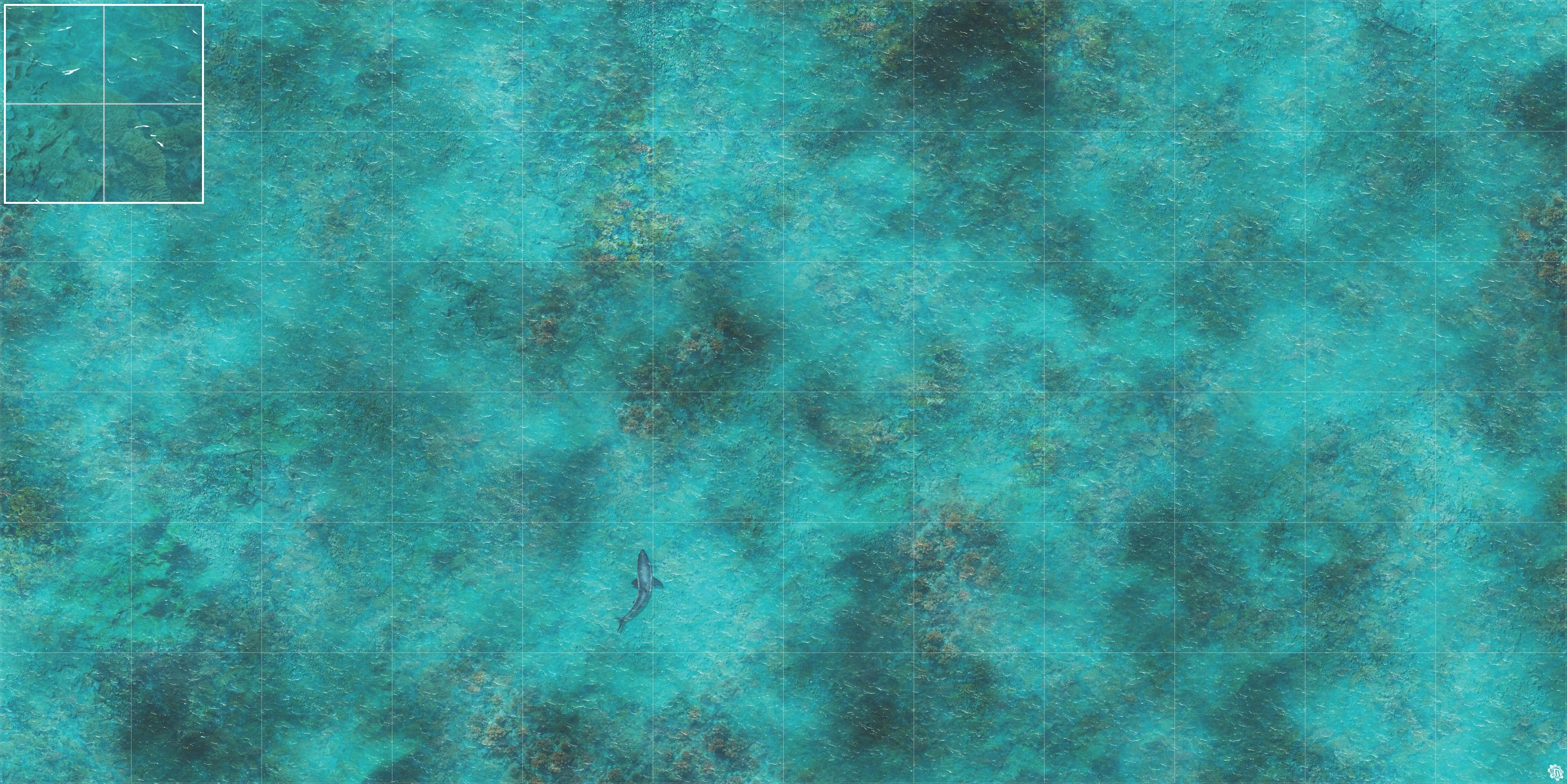 Mats by Mars: Coral Cove Tabletop Wargaming Play Mat