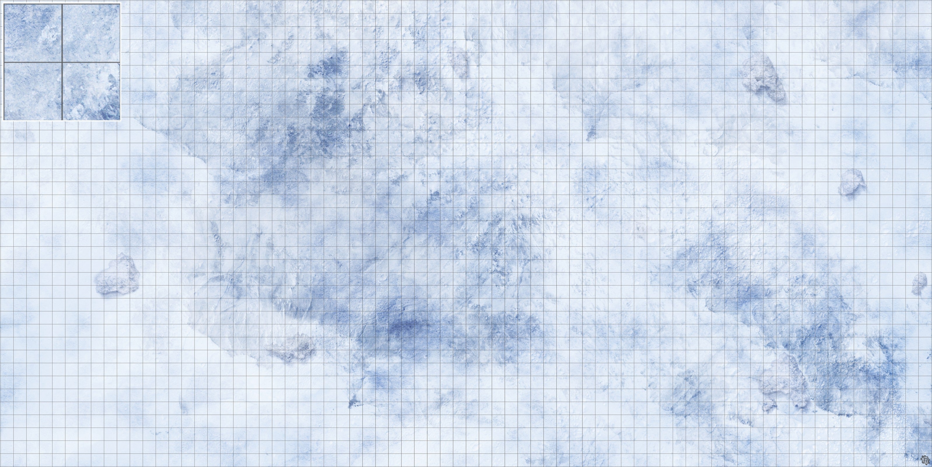 Mats by Mars: Glacial Pass Tabletop Wargaming Play Mat