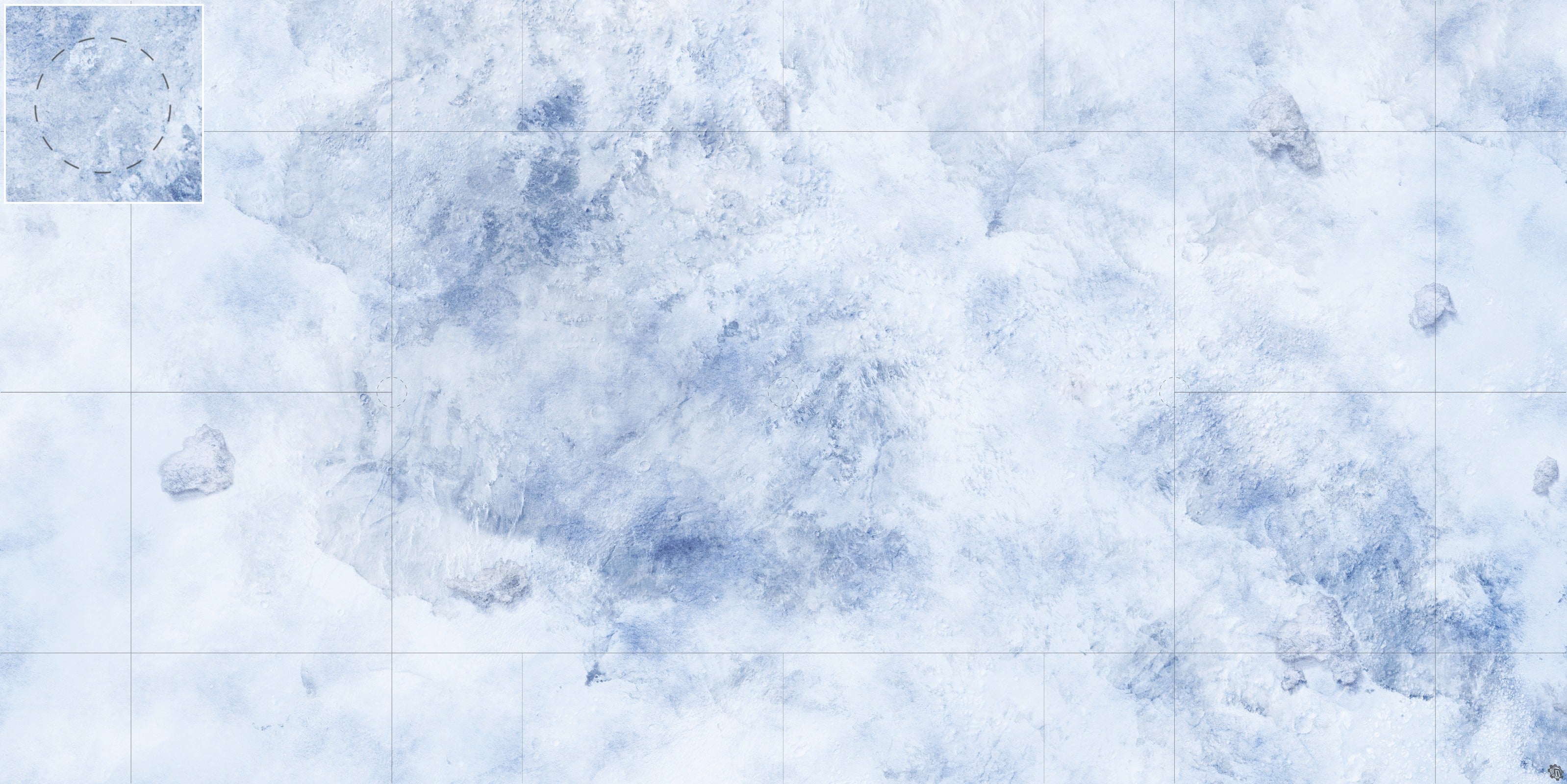 Mats by Mars: Glacial Pass Tabletop Wargaming Play Mat