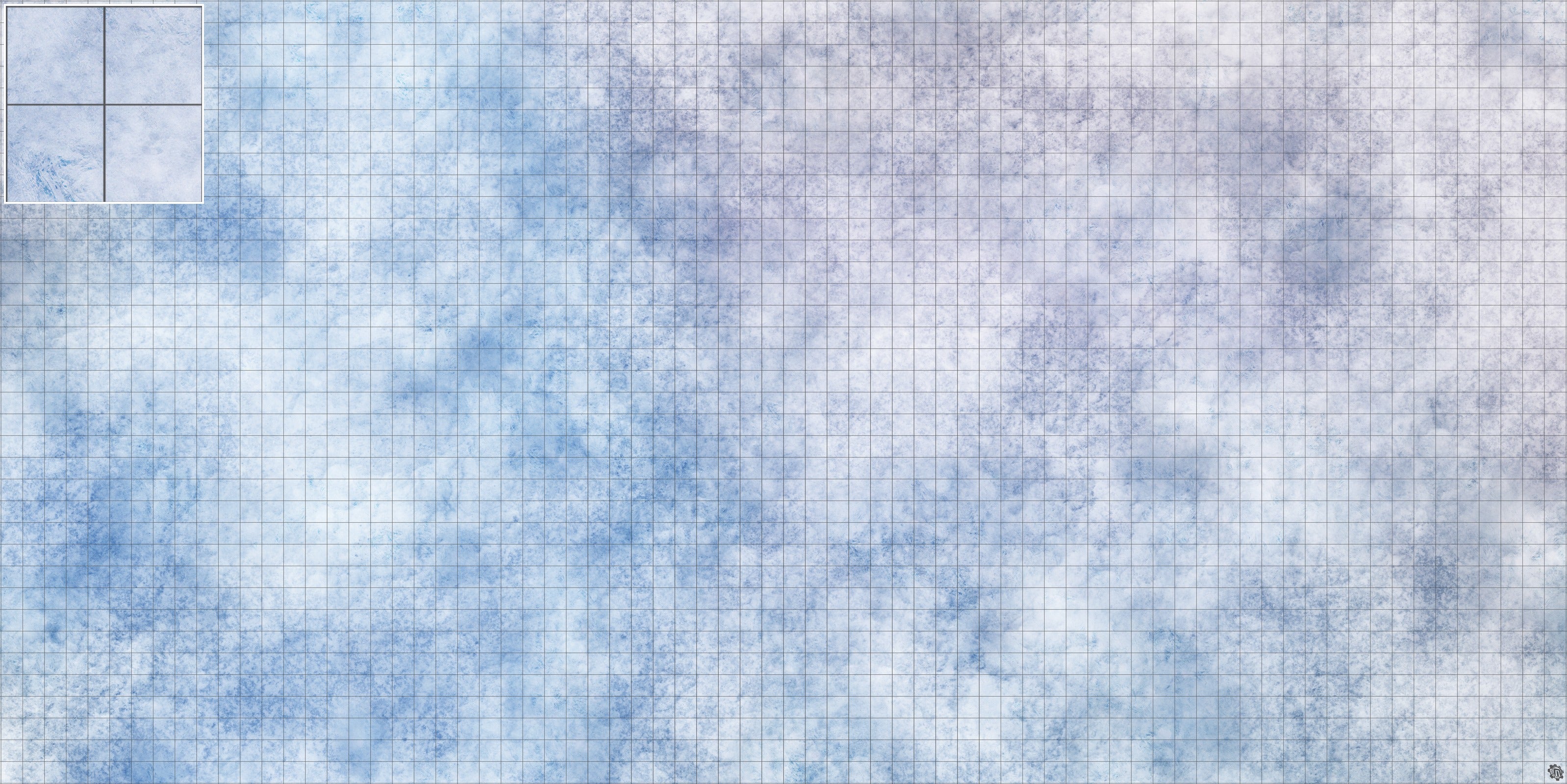 Mats by Mars: Glacial Plain Tabletop Wargaming Play Mat