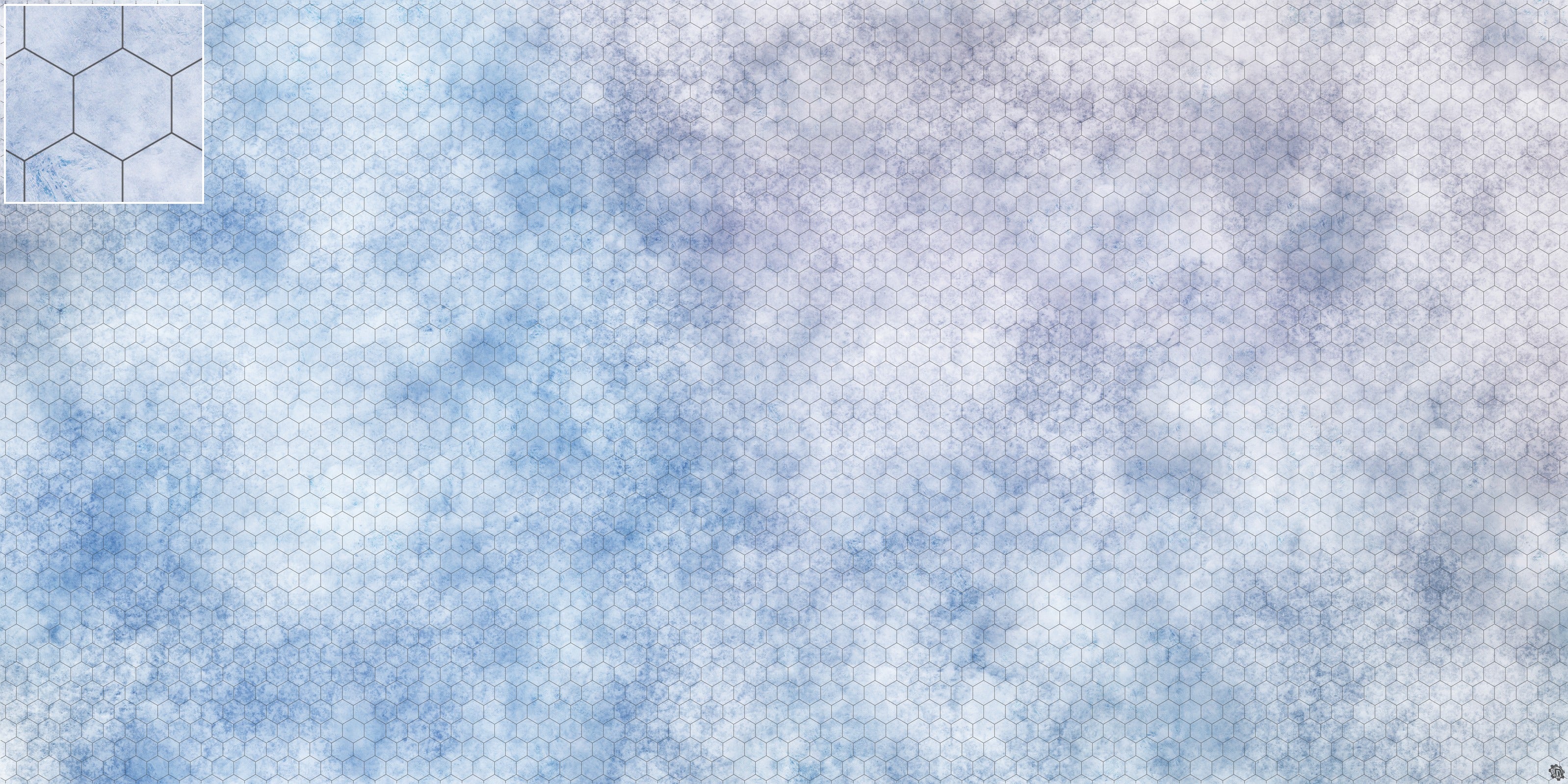 Mats by Mars: Glacial Plain Tabletop Wargaming Play Mat