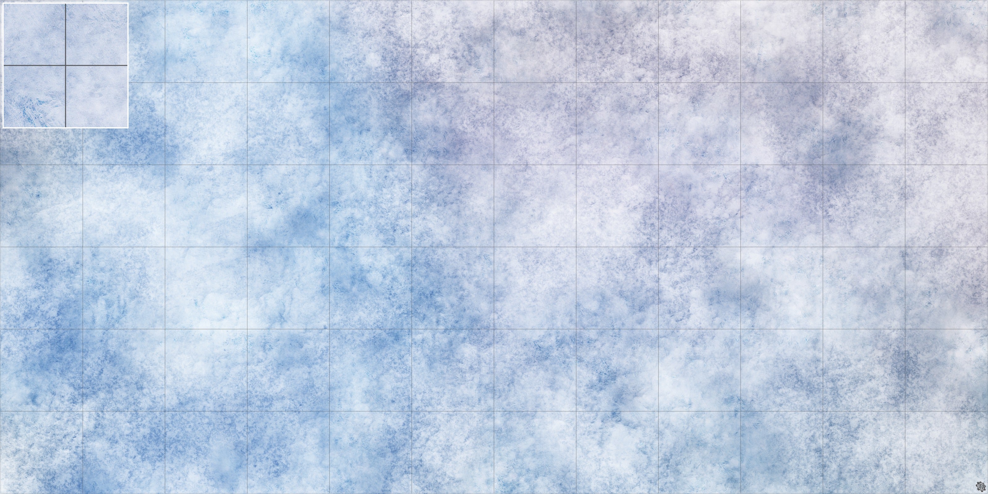 Mats by Mars: Glacial Plain Tabletop Wargaming Play Mat