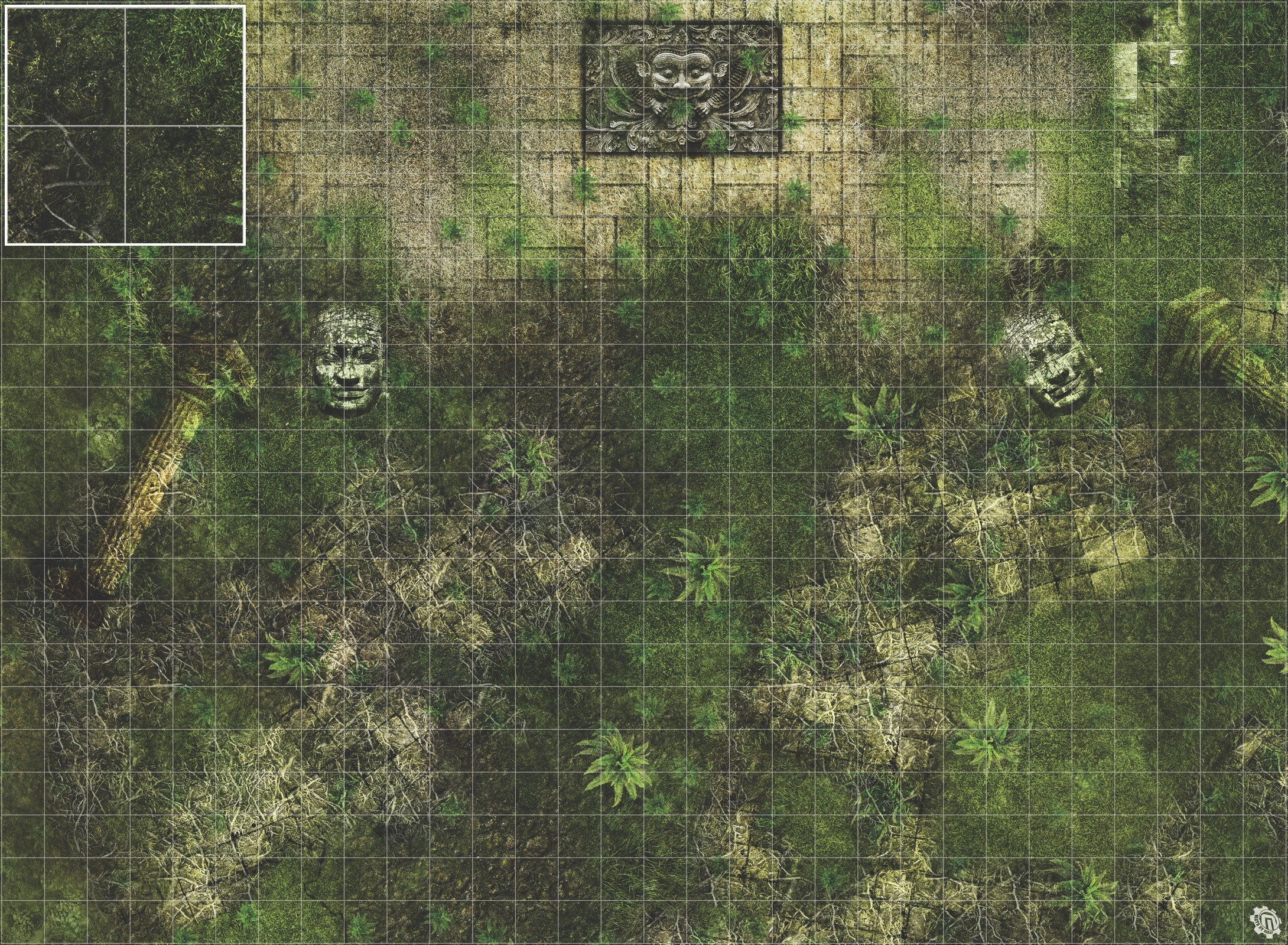 Mats by Mars: Forgotten Temple (Altar) Tabletop Wargaming Play Mat
