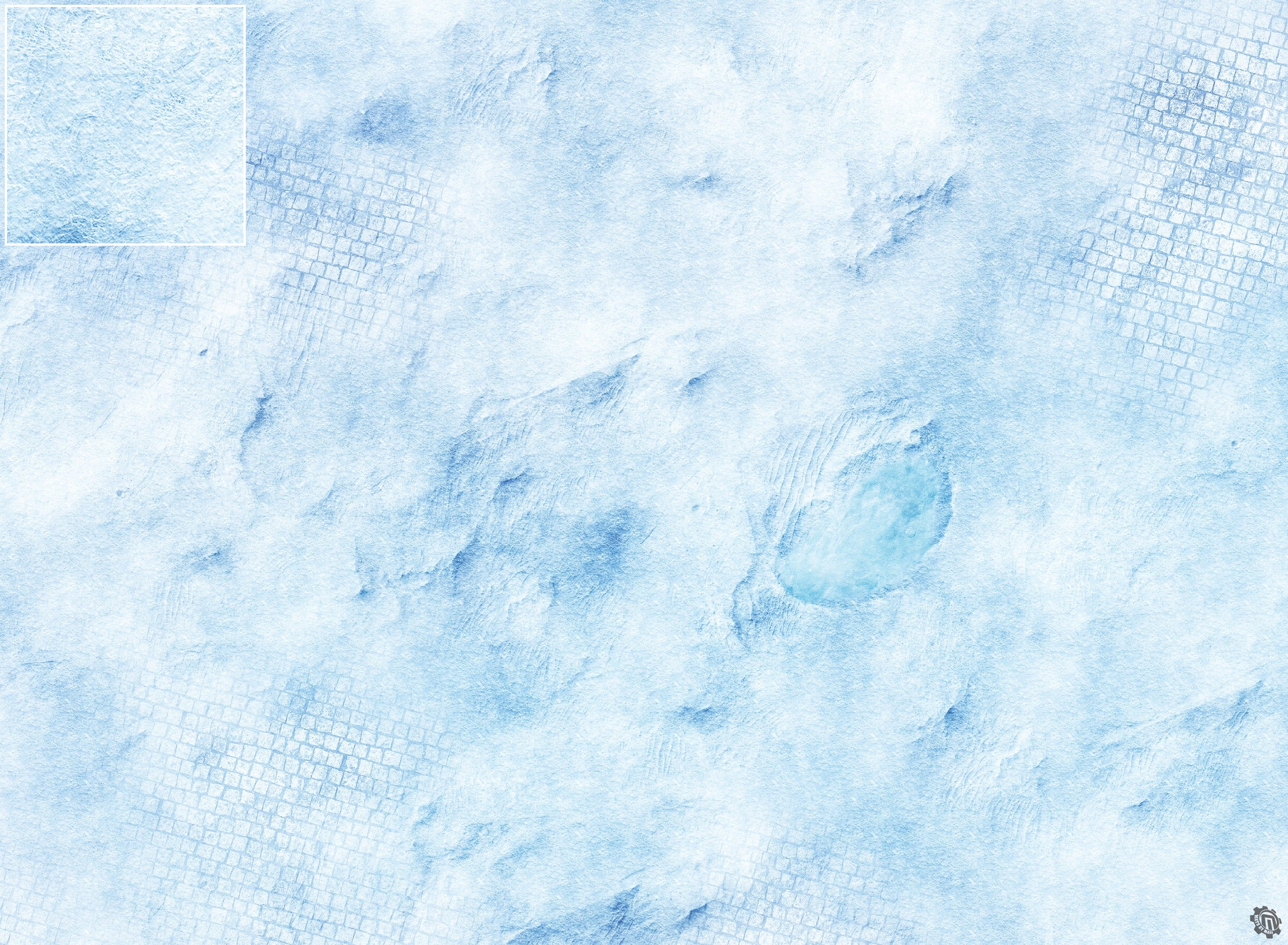 Mats by Mars: Frosty Cobbles Tabletop Wargaming Play Mat