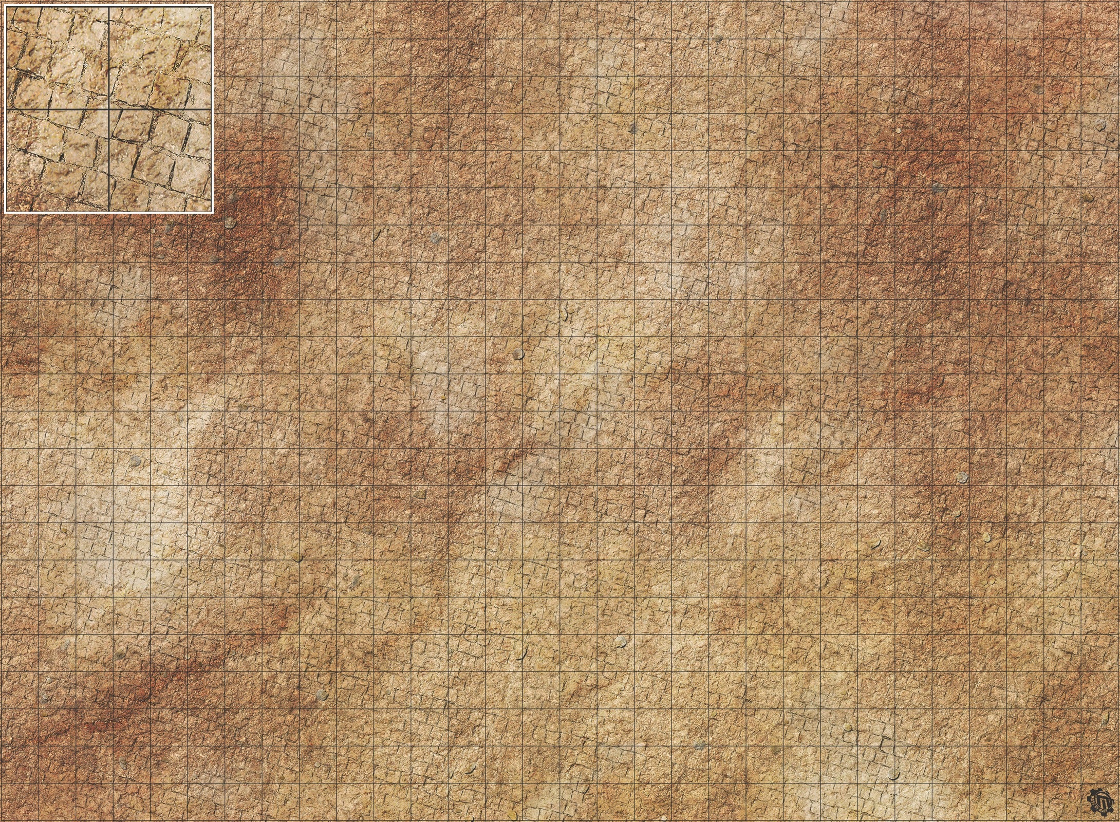 Mats by Mars: Sandy Cobbles Tabletop Wargaming Play Mat