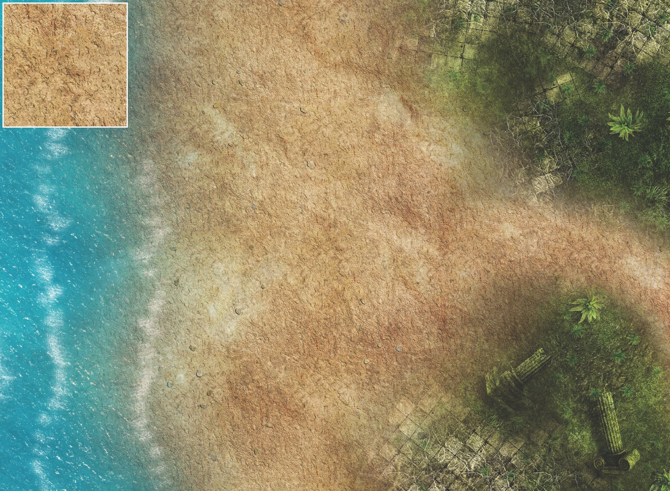 Mats by Mars: Jungle Treasure Tabletop Wargaming Play Mat