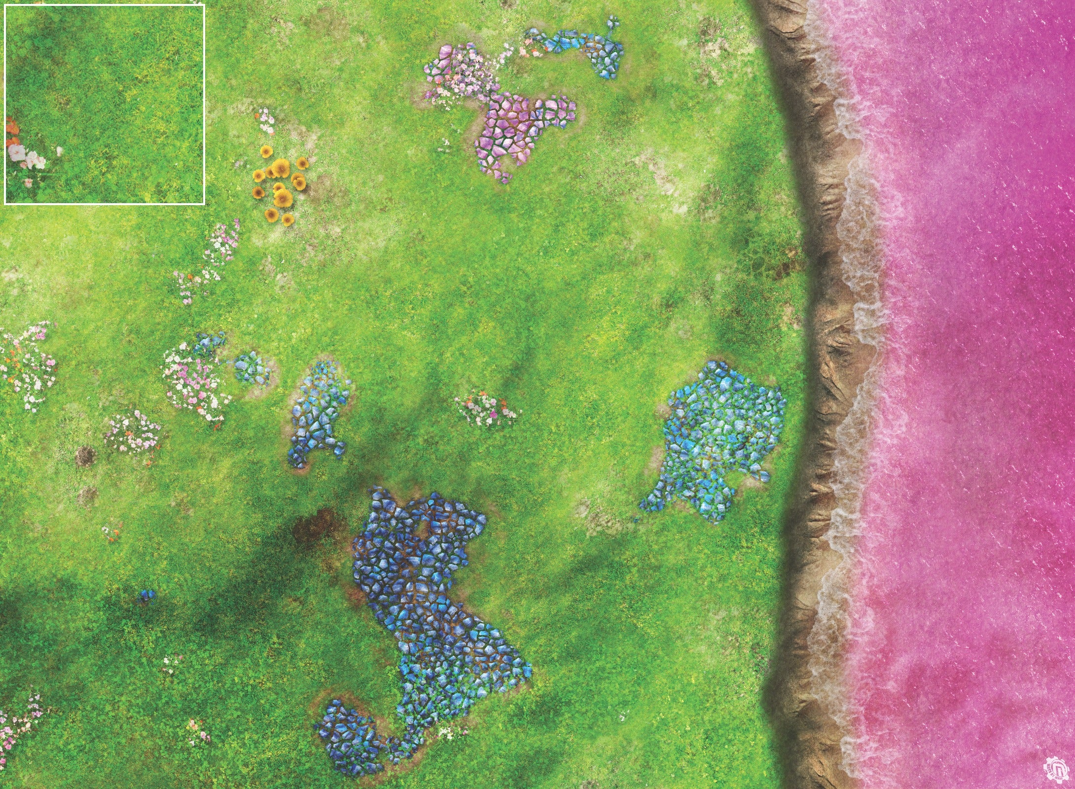 Mats by Mars: Faewild Shore Tabletop Wargaming Play Mat