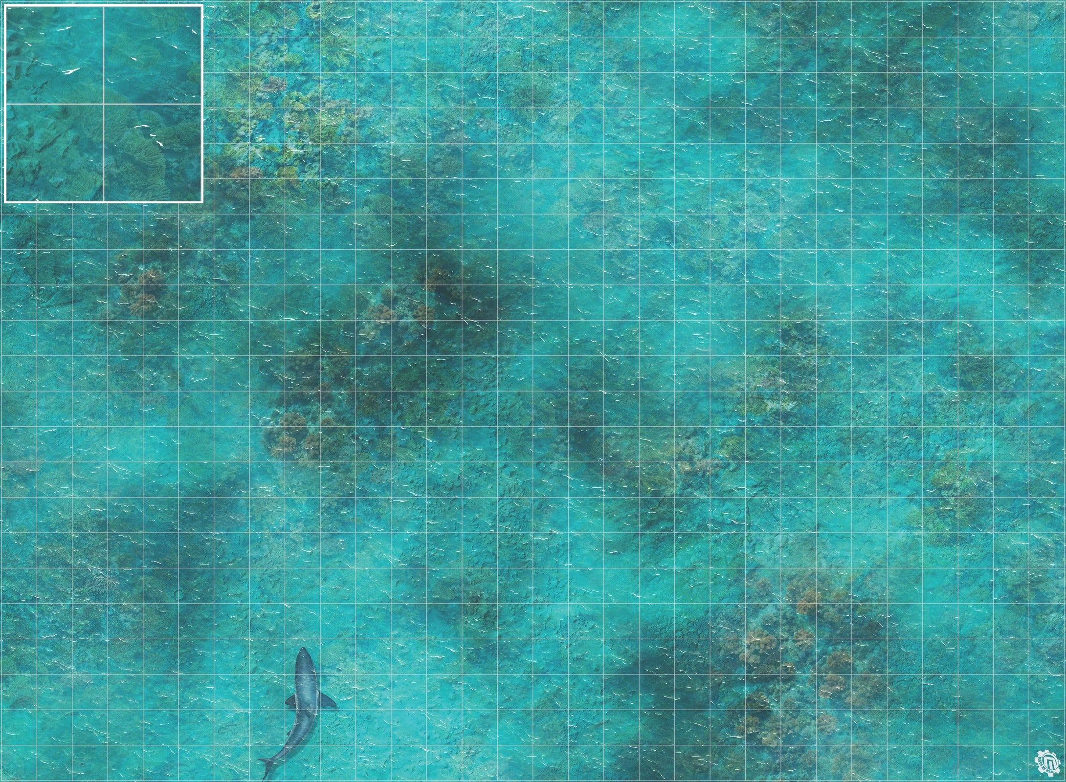 Mats by Mars: Coral Cove Tabletop Wargaming Play Mat