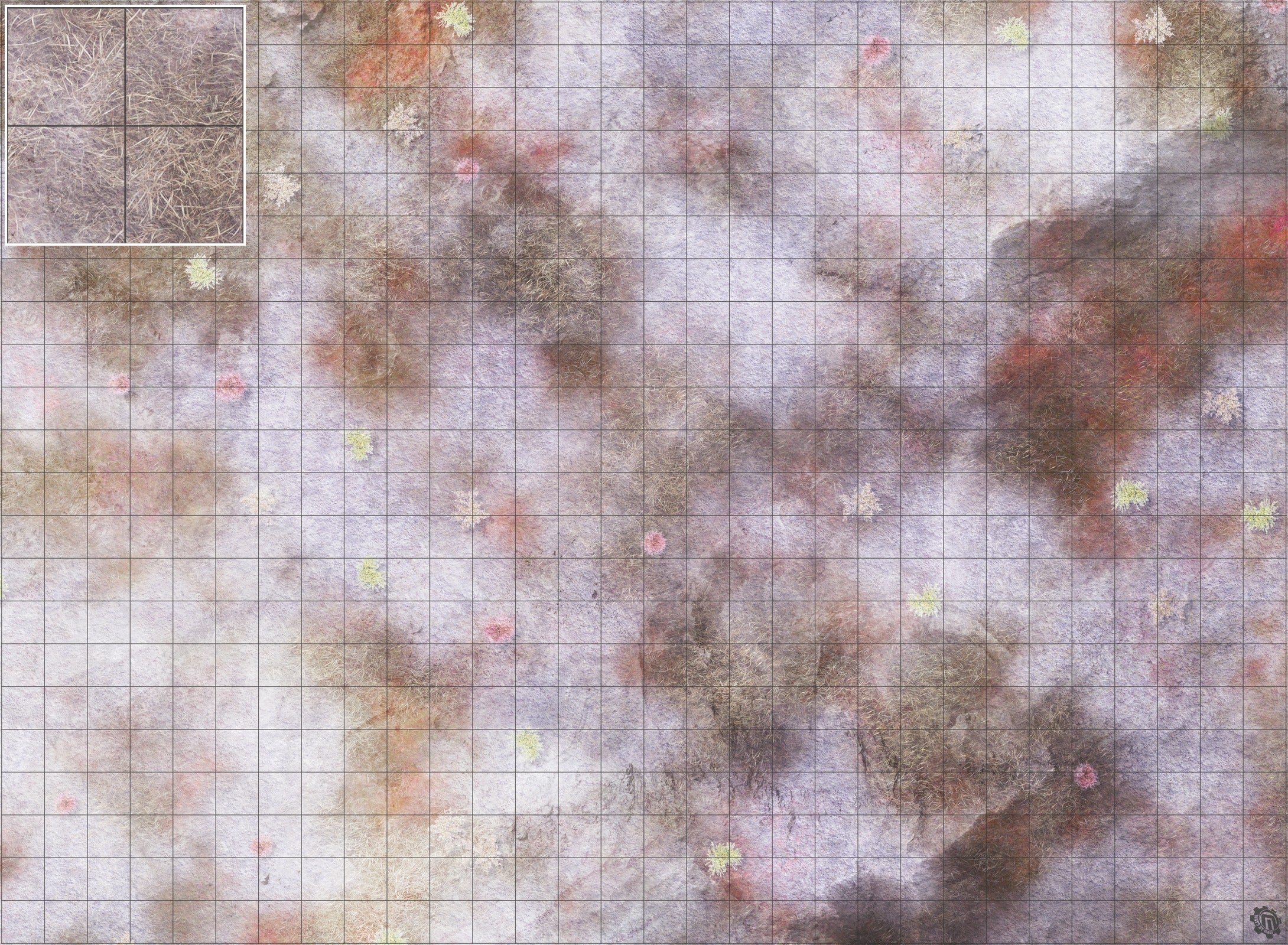 Mats by Mars: Hinterland Snow Tabletop Wargaming Play Mat