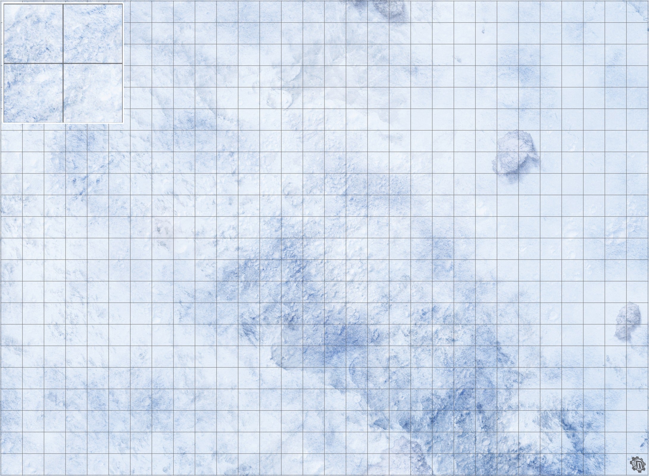 Mats by Mars: Glacial Pass Tabletop Wargaming Play Mat