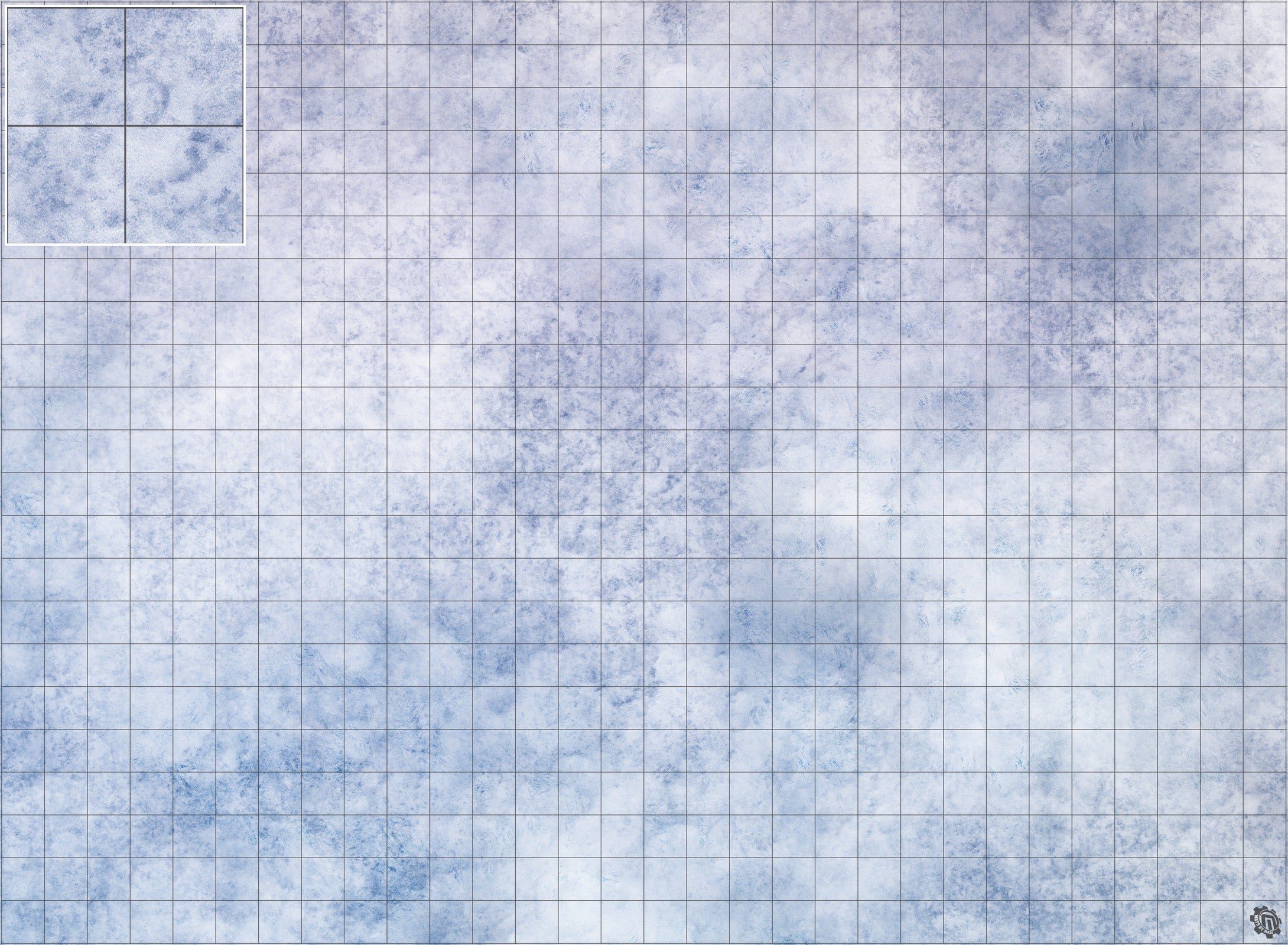 Mats by Mars: Glacial Plain Tabletop Wargaming Play Mat